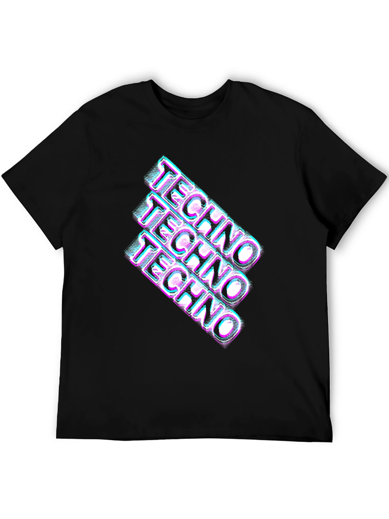 Retro Techno Glitch T-Shirt - Rave Party Tee