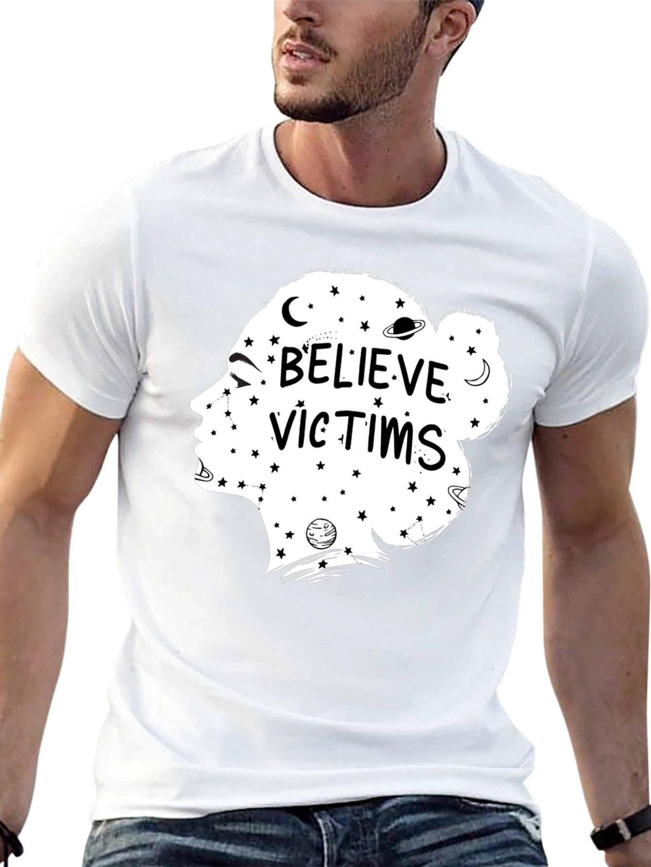 Believe Victims Graphic Tee - Unisex Black T-Shirt