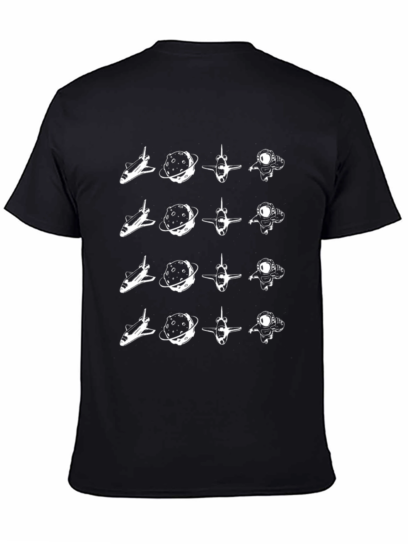 Space Exploration Graphic T-Shirt - Black
