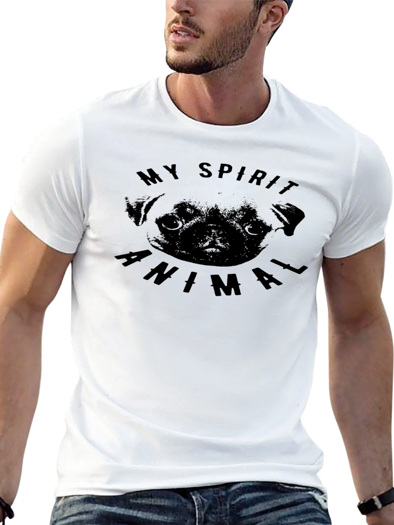 My Spirit Animal Pug Graphic Tee