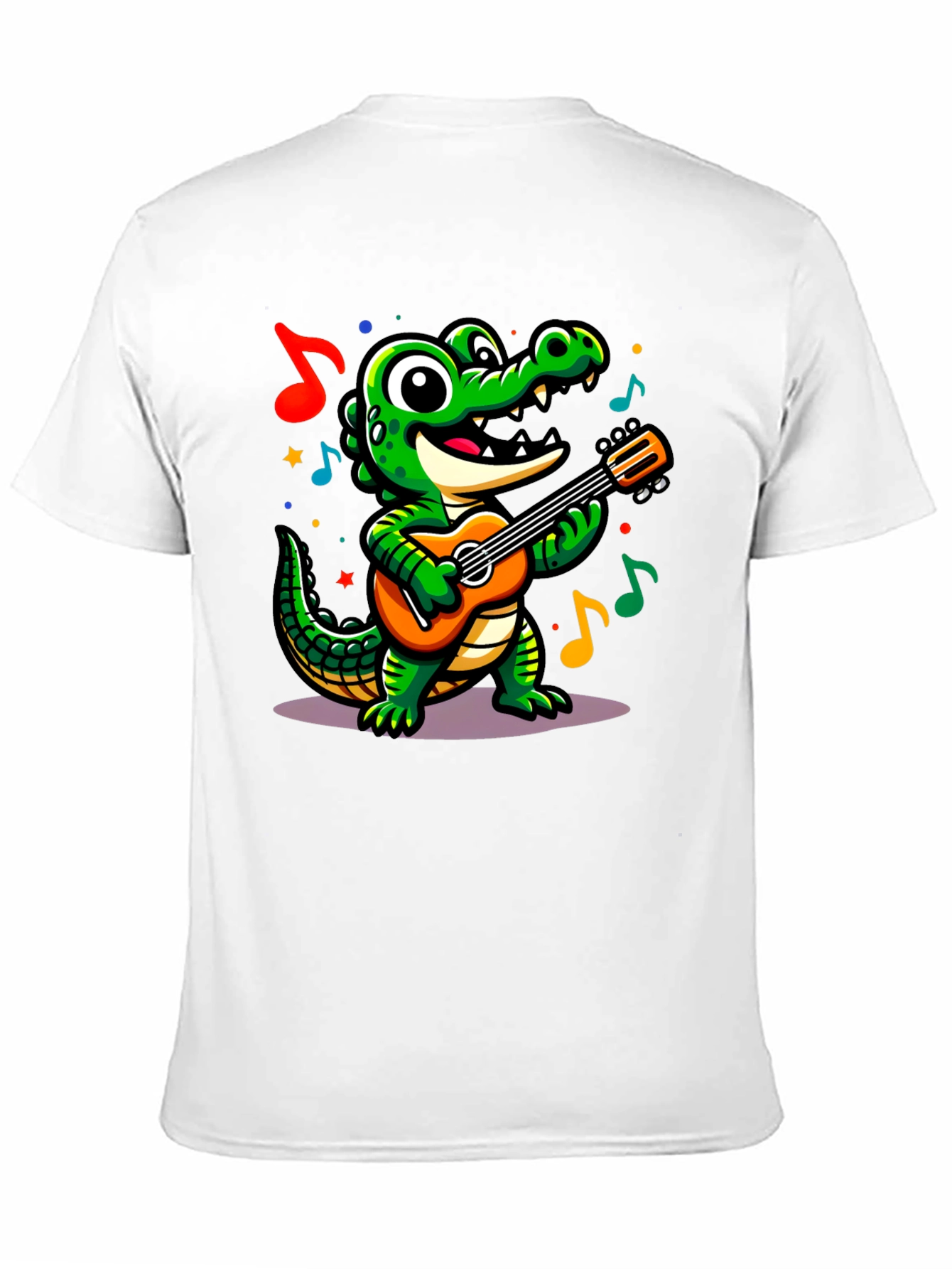 Cartoon Alligator Guitar T-Shirt