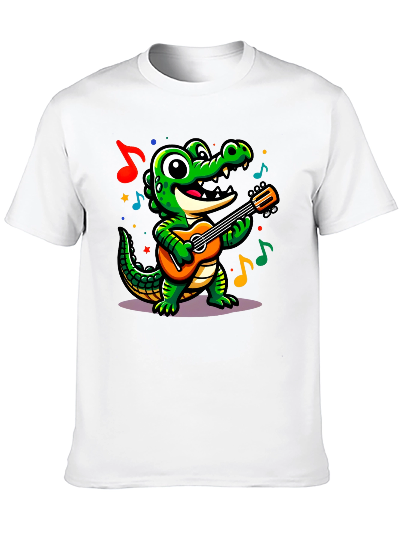 Cartoon Alligator Guitar T-Shirt