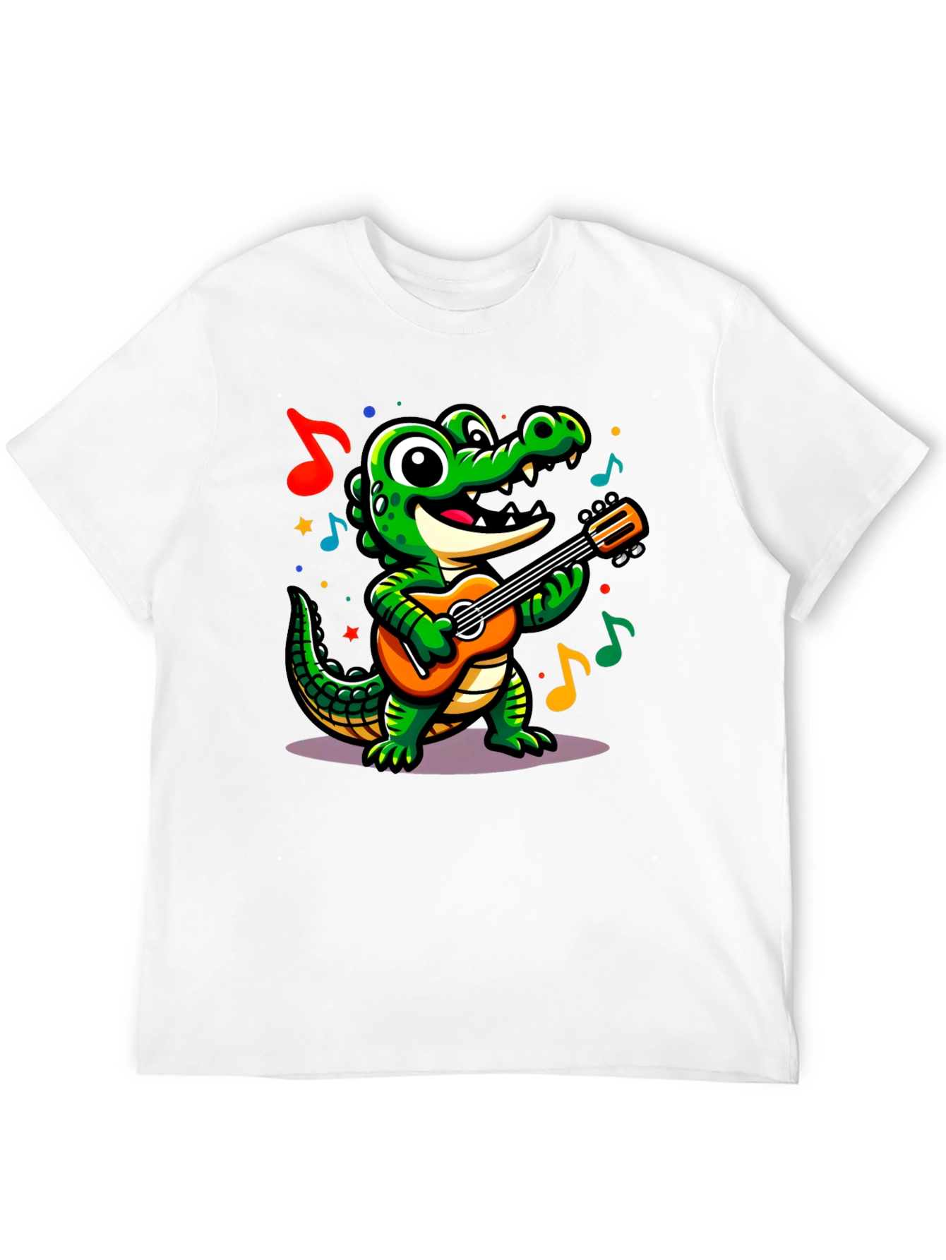 Cartoon Alligator Guitar T-Shirt