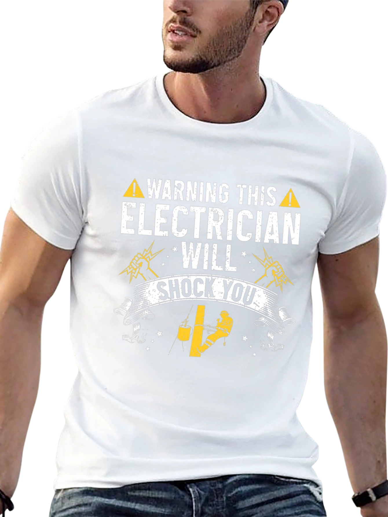 Warning Electrician T-Shirt