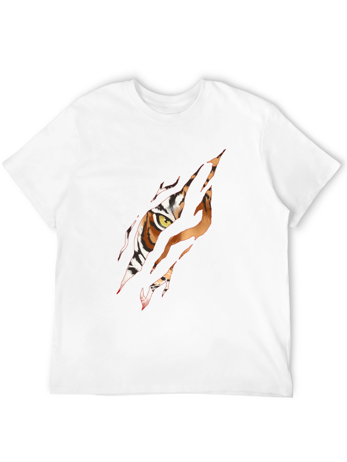 Tiger Eye Graphic Print Black T-Shirt