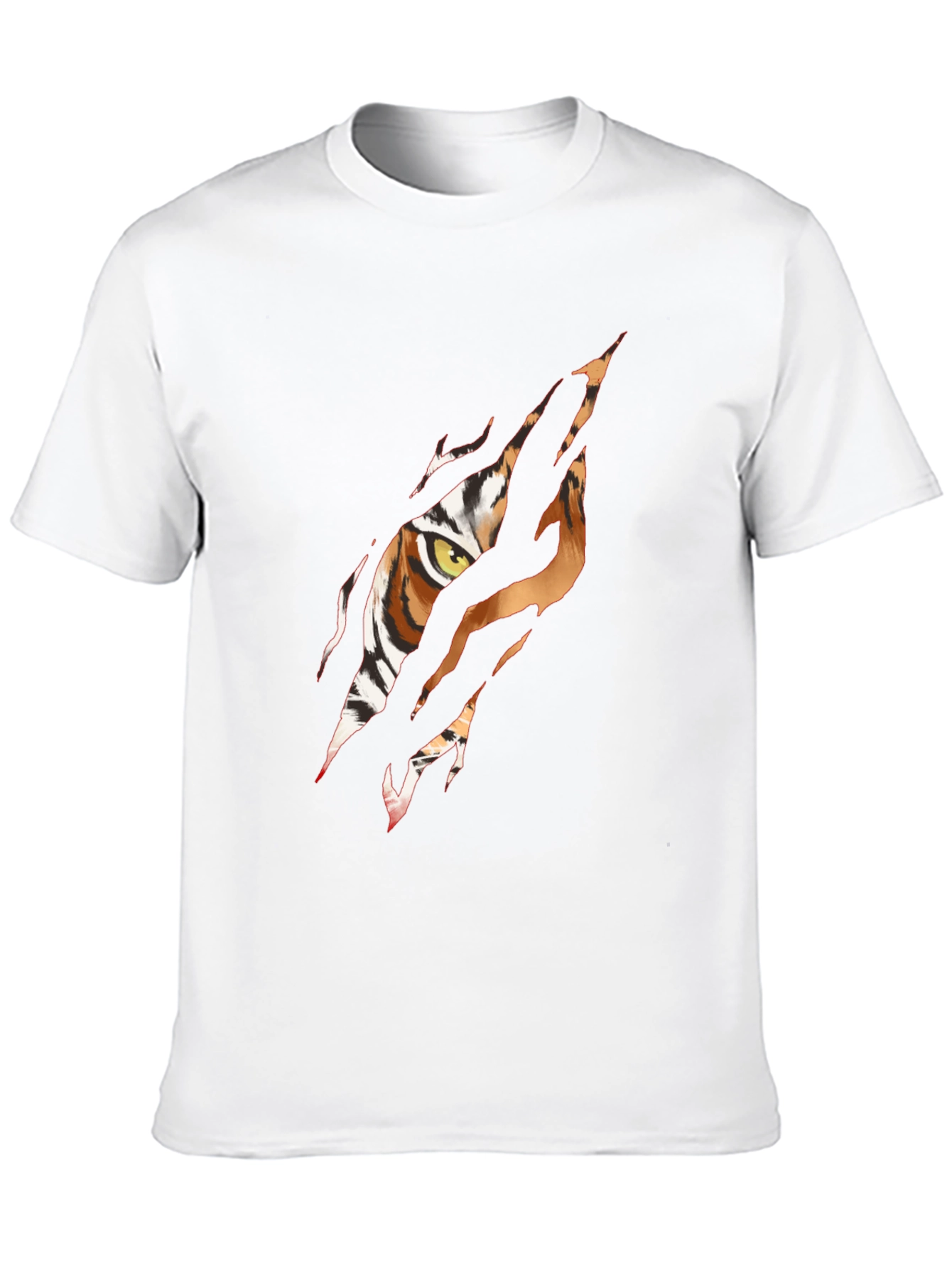 Tiger Eye Graphic Print Black T-Shirt