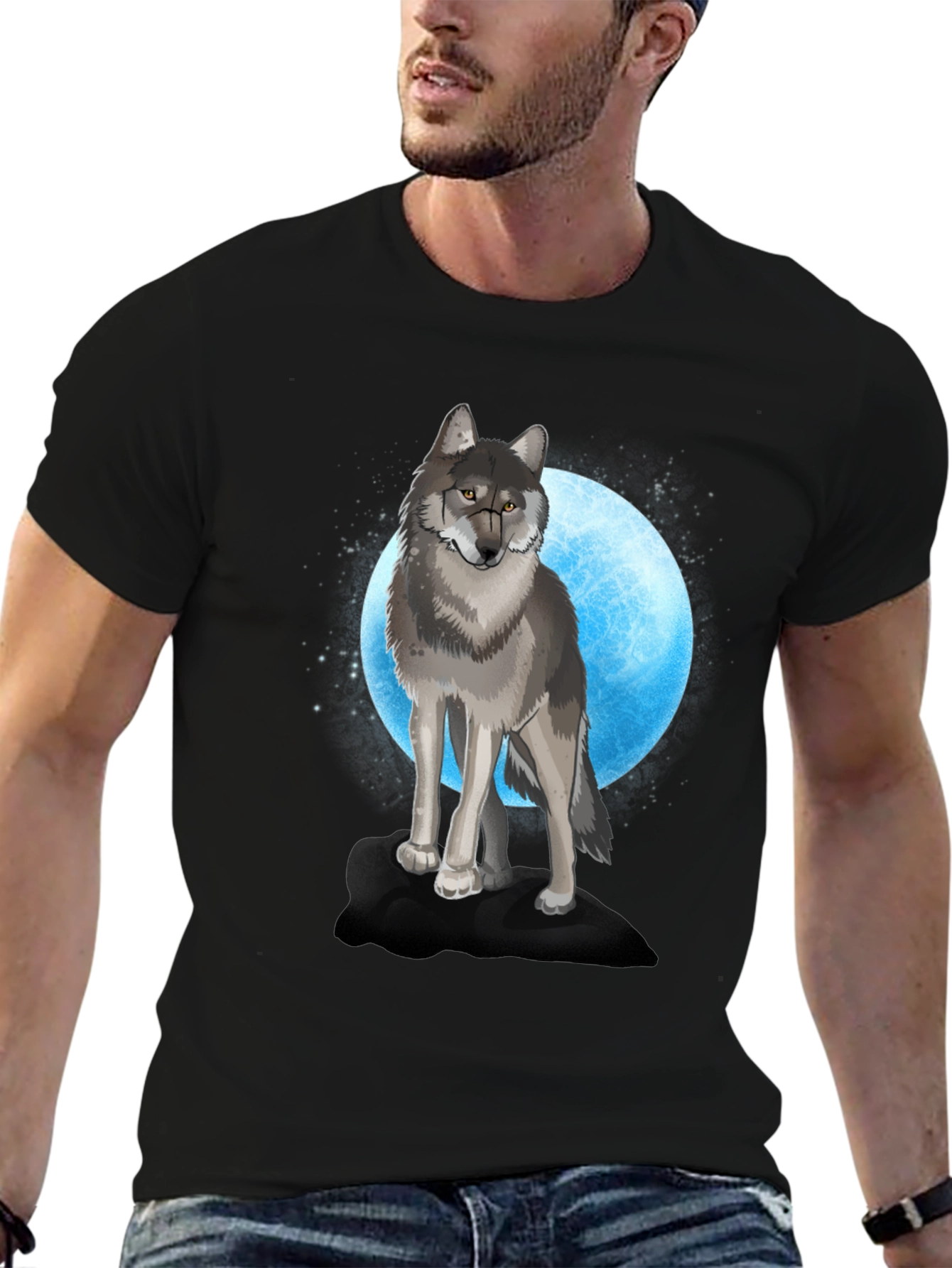 Wolf Moon Graphic T-Shirt