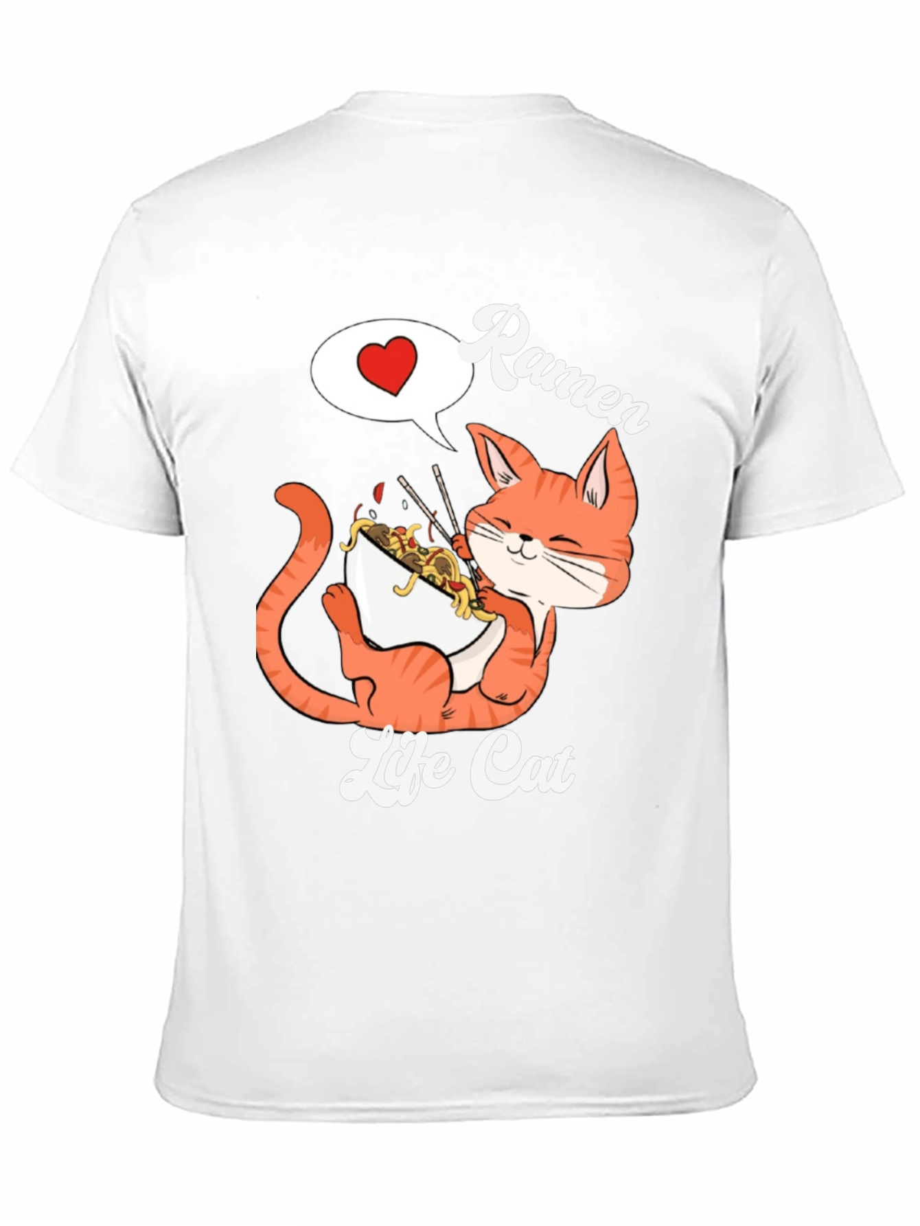 Ramen Life Cat Graphic T-Shirt