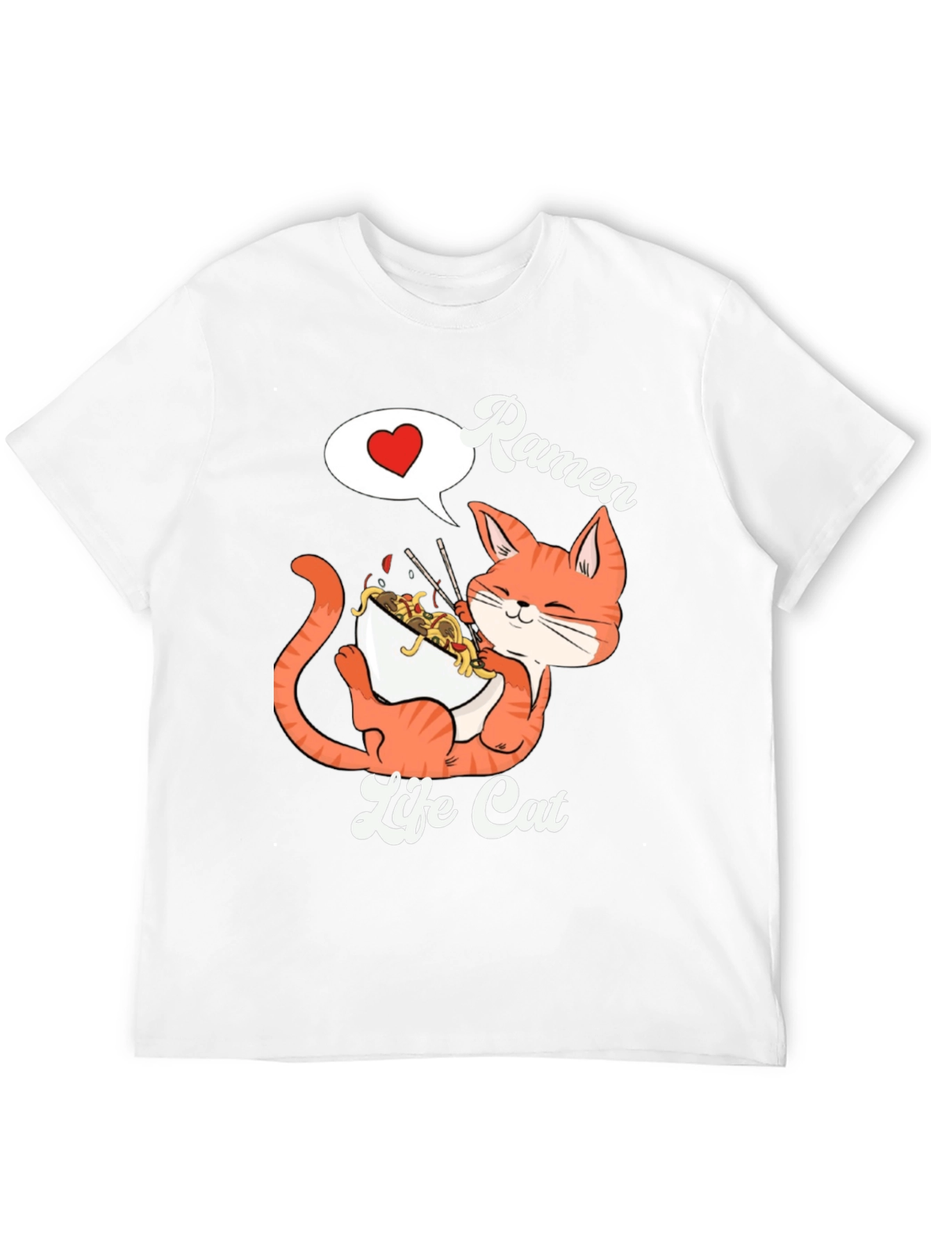 Ramen Life Cat Graphic T-Shirt