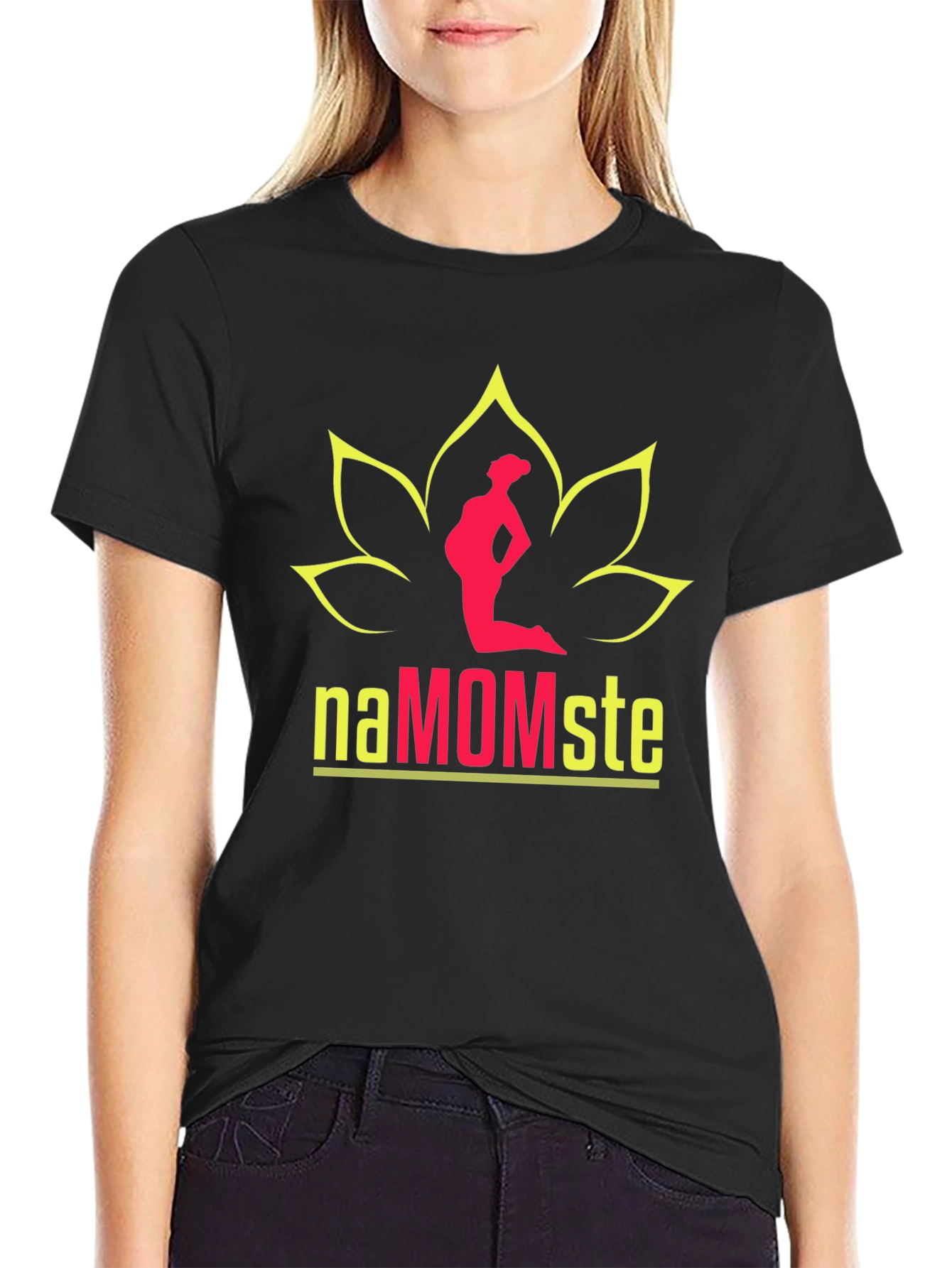 NaMOMste T-Shirt - Yoga Lotus Graphic Tee