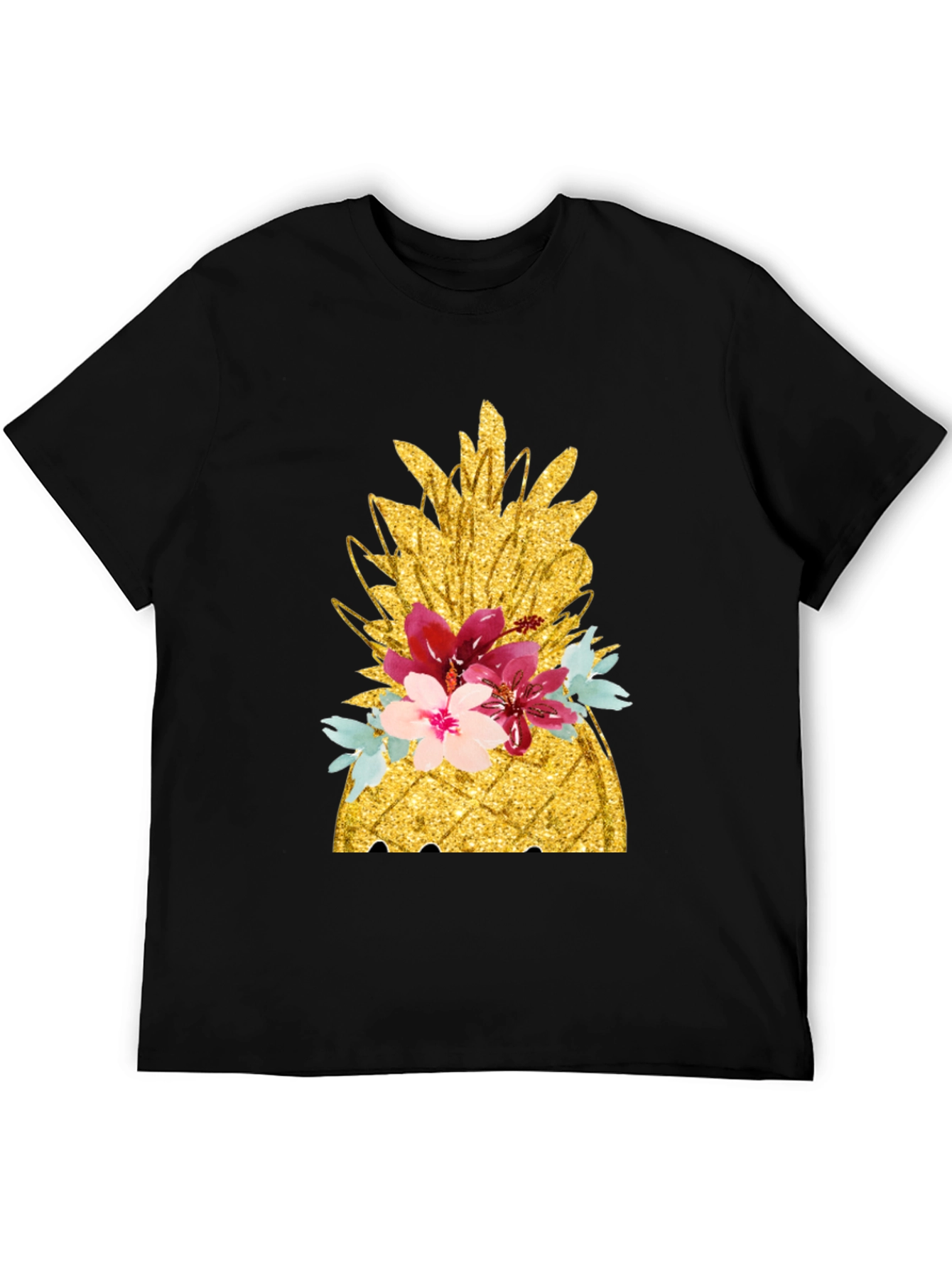 Floral Pineapple T-Shirt - Tropical Summer Vibes