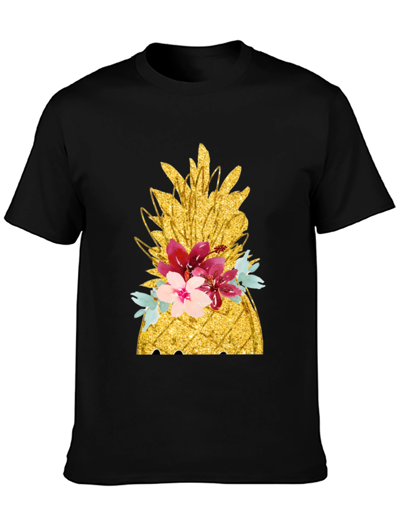 Floral Pineapple T-Shirt - Tropical Summer Vibes