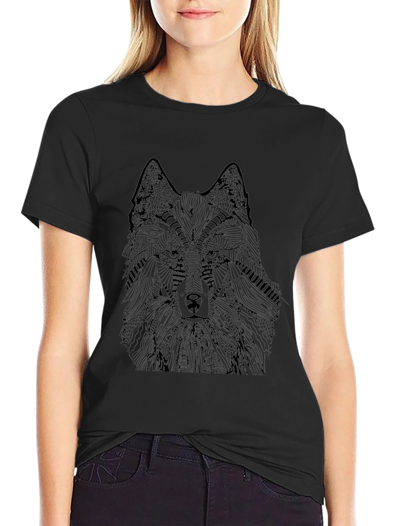Wolf Graphic Black T-Shirt