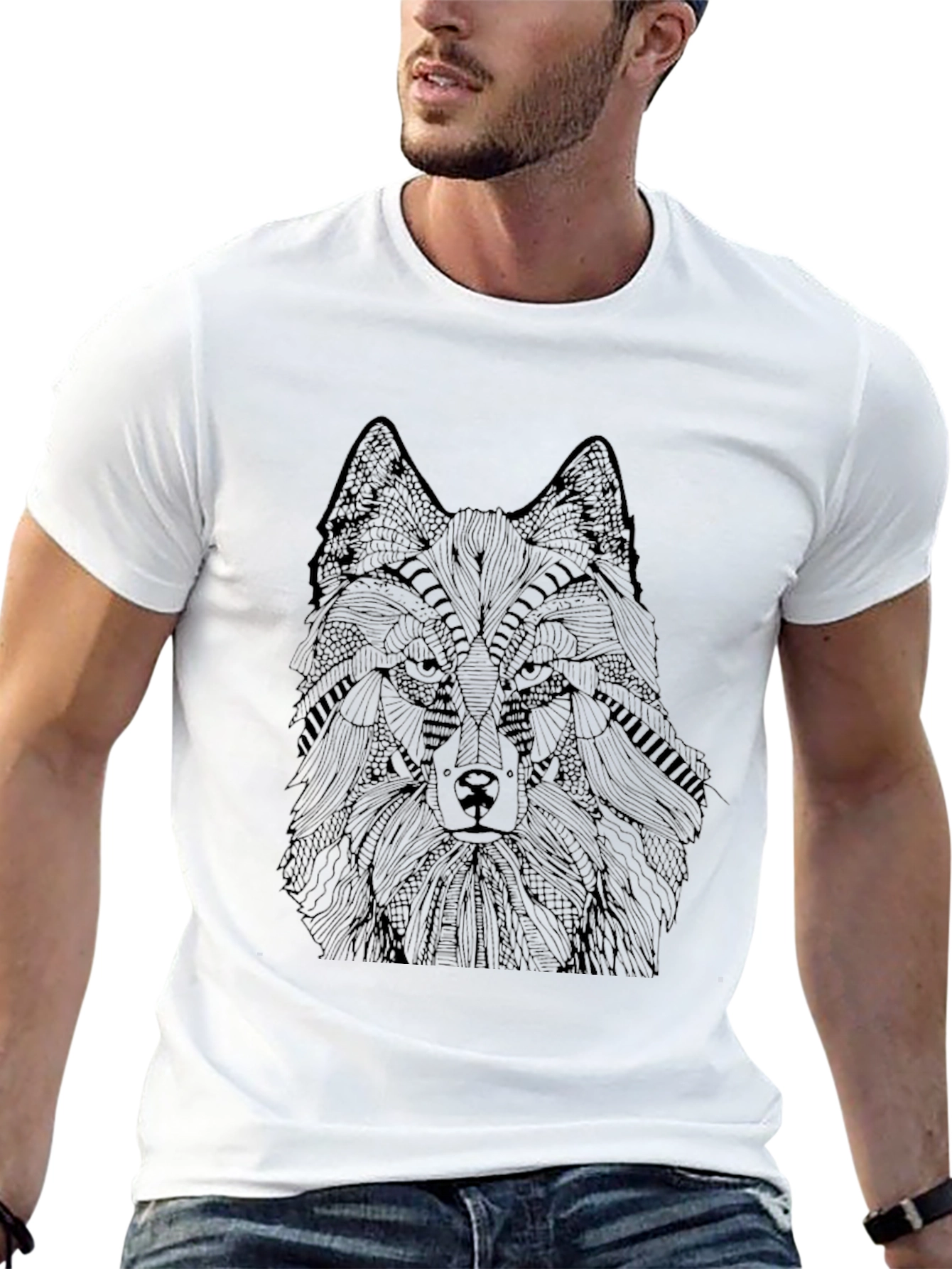 Wolf Graphic Black T-Shirt