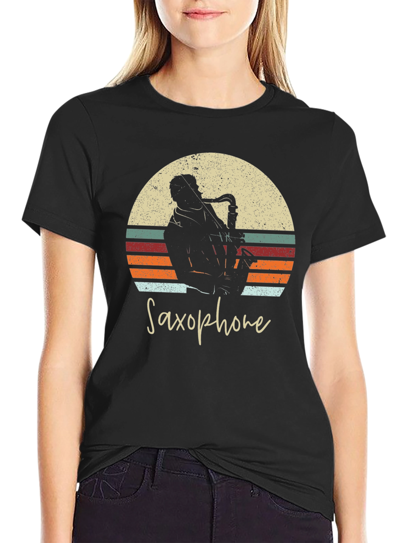 Retro Saxophone T-Shirt - Musician Apparel