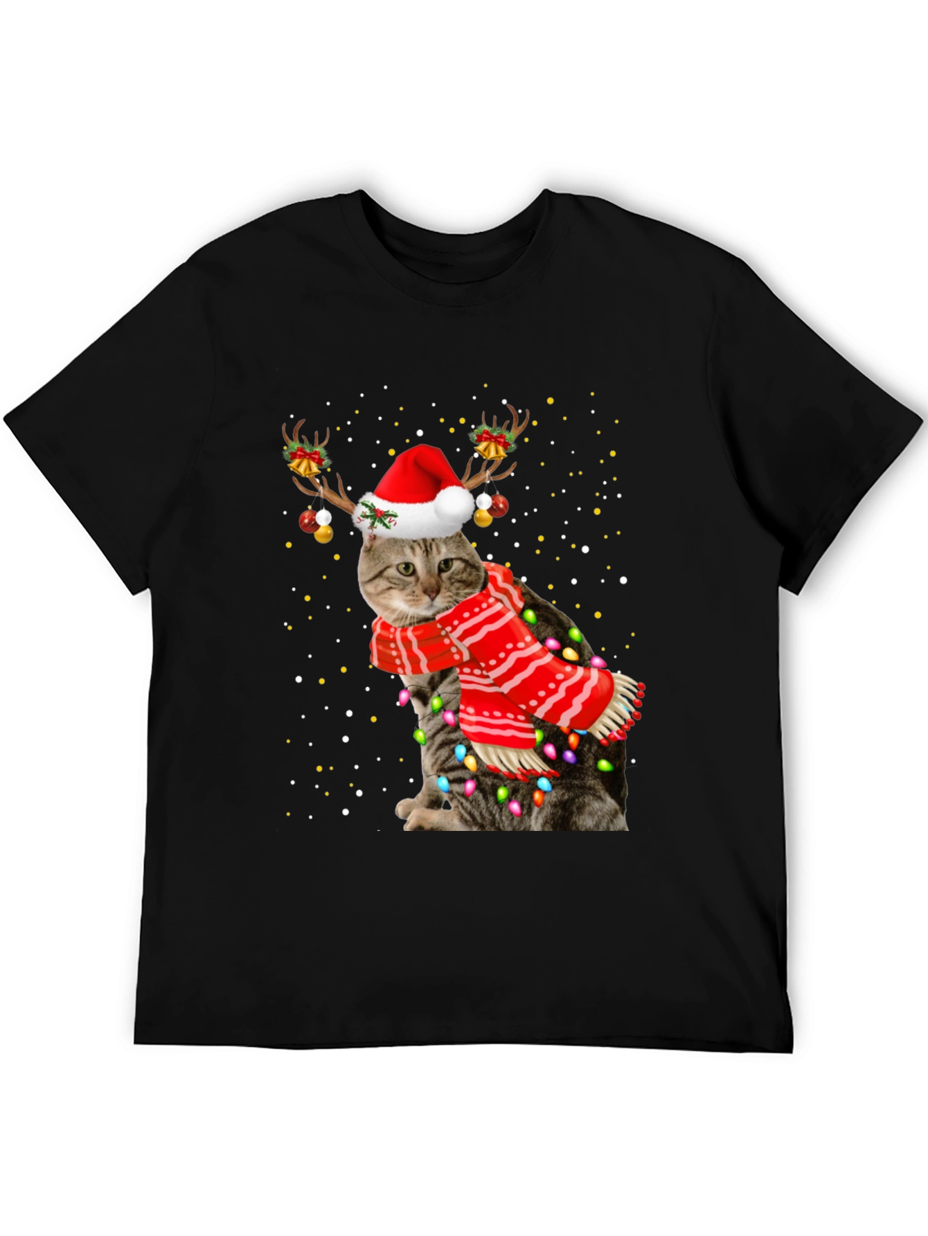 Festive Christmas Cat T-Shirt