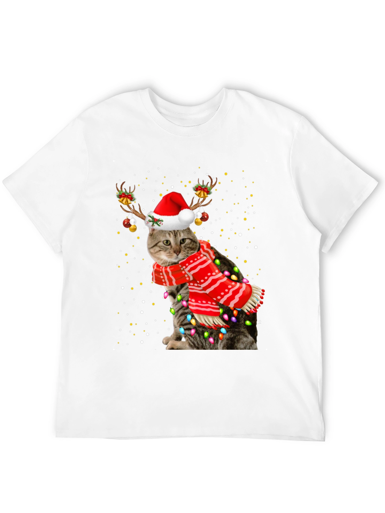 Festive Christmas Cat T-Shirt