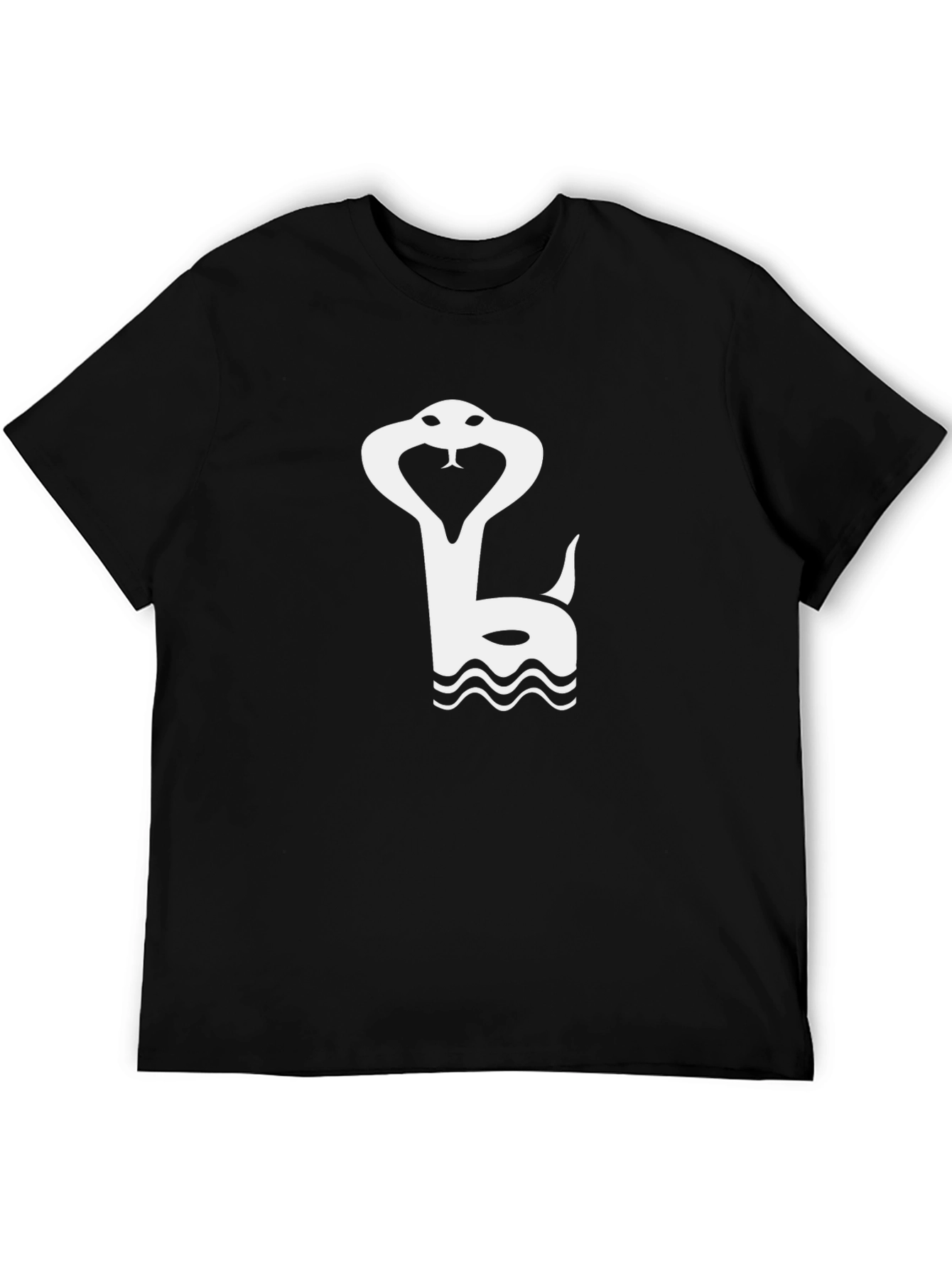 Black Snake Graphic Tee - Stylish Cobra Design