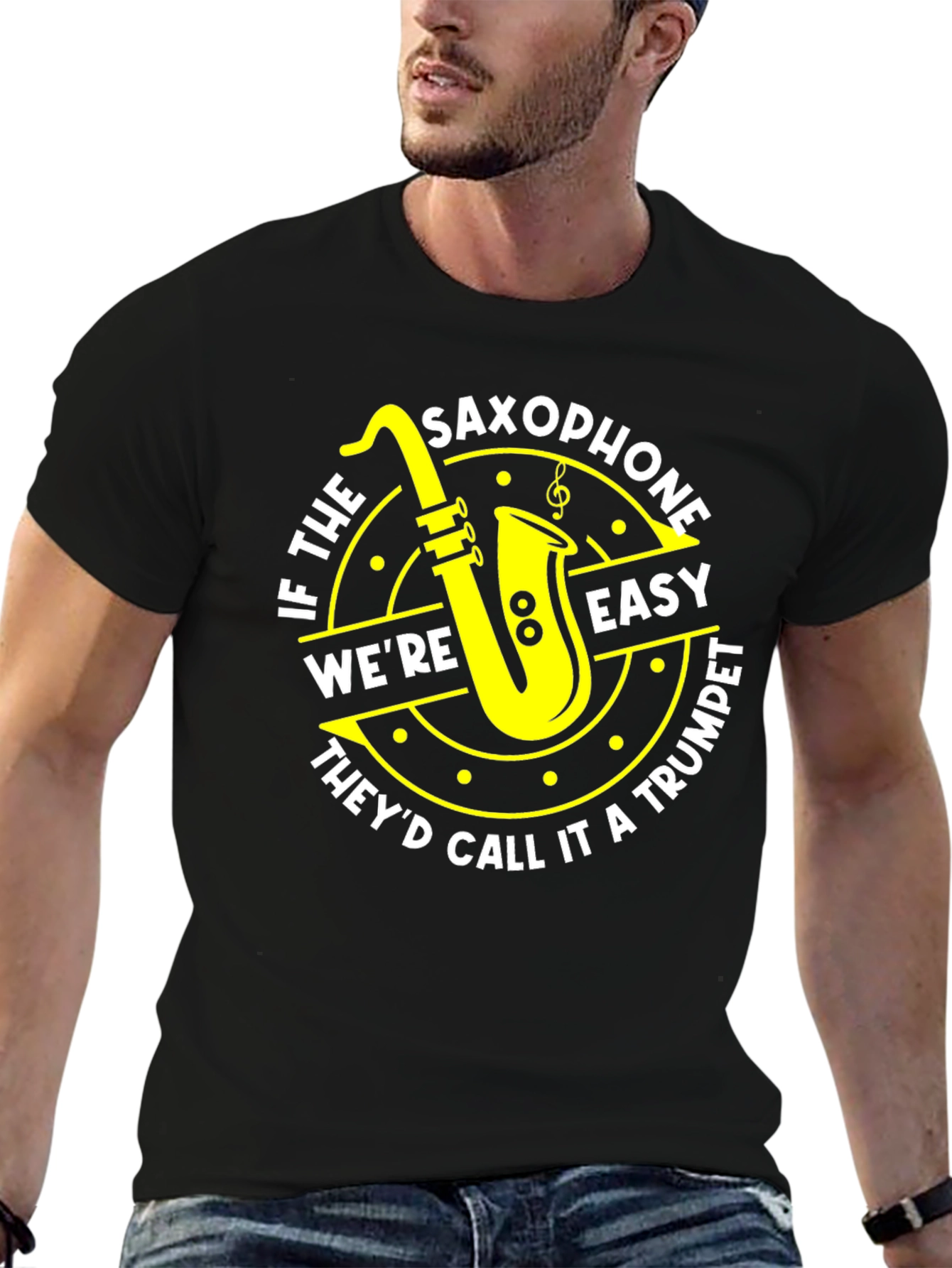 Saxophone Easy Trumpet Tee - Musician T-Shirt