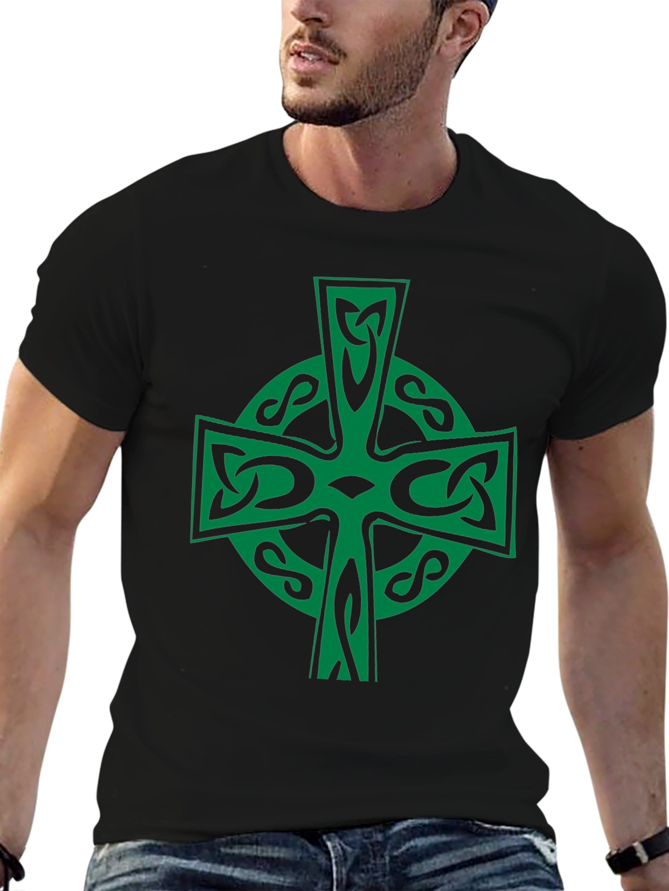Celtic Cross Graphic Tee - Irish Pride