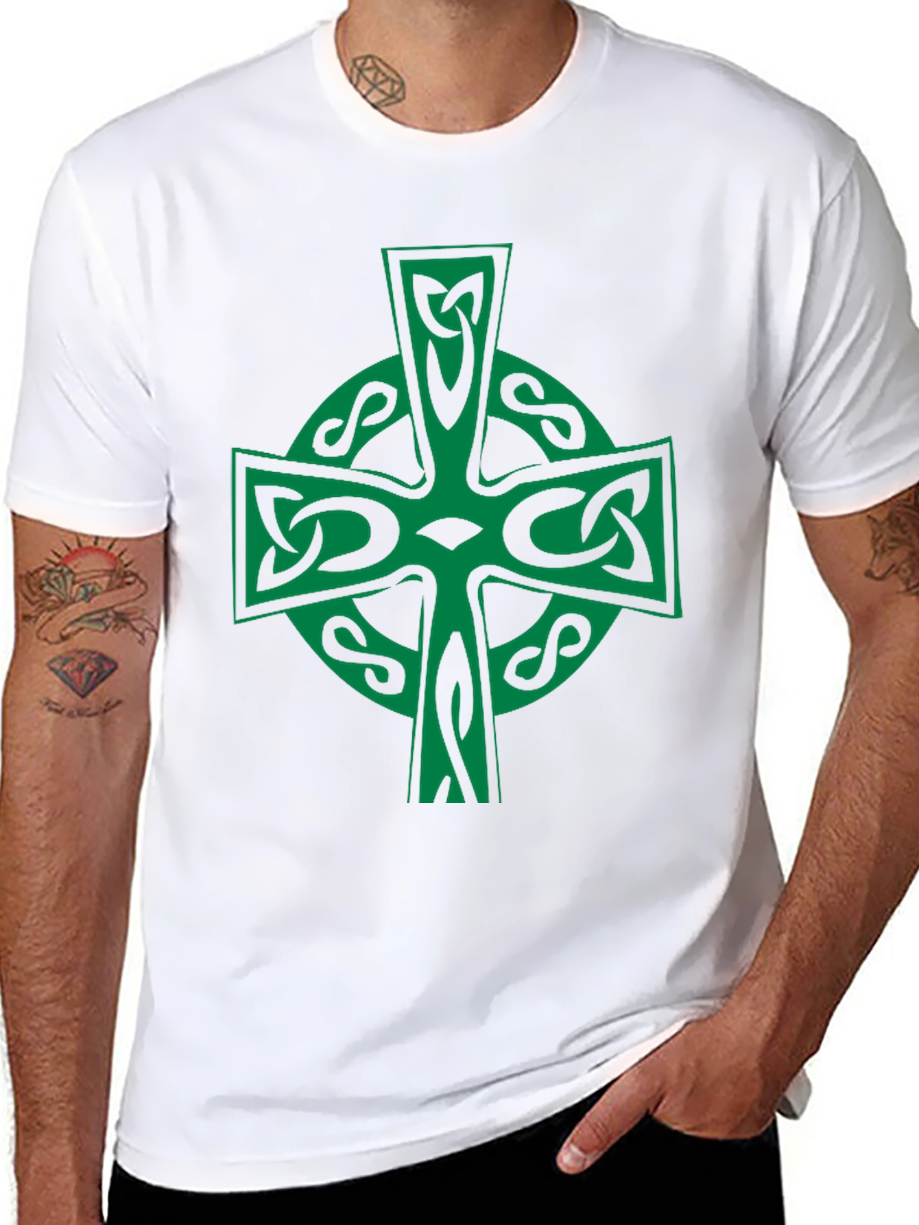 Celtic Cross Graphic Tee - Irish Pride