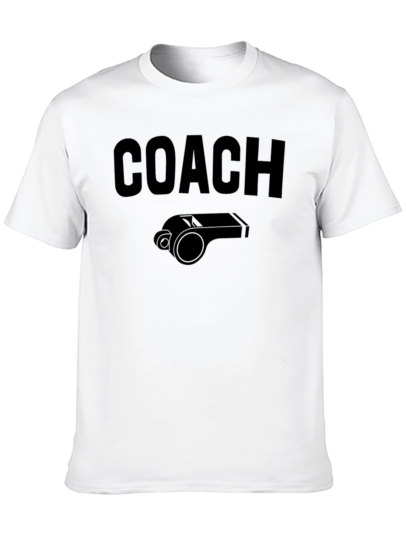 Coach Whistle Graphic Tee - Black