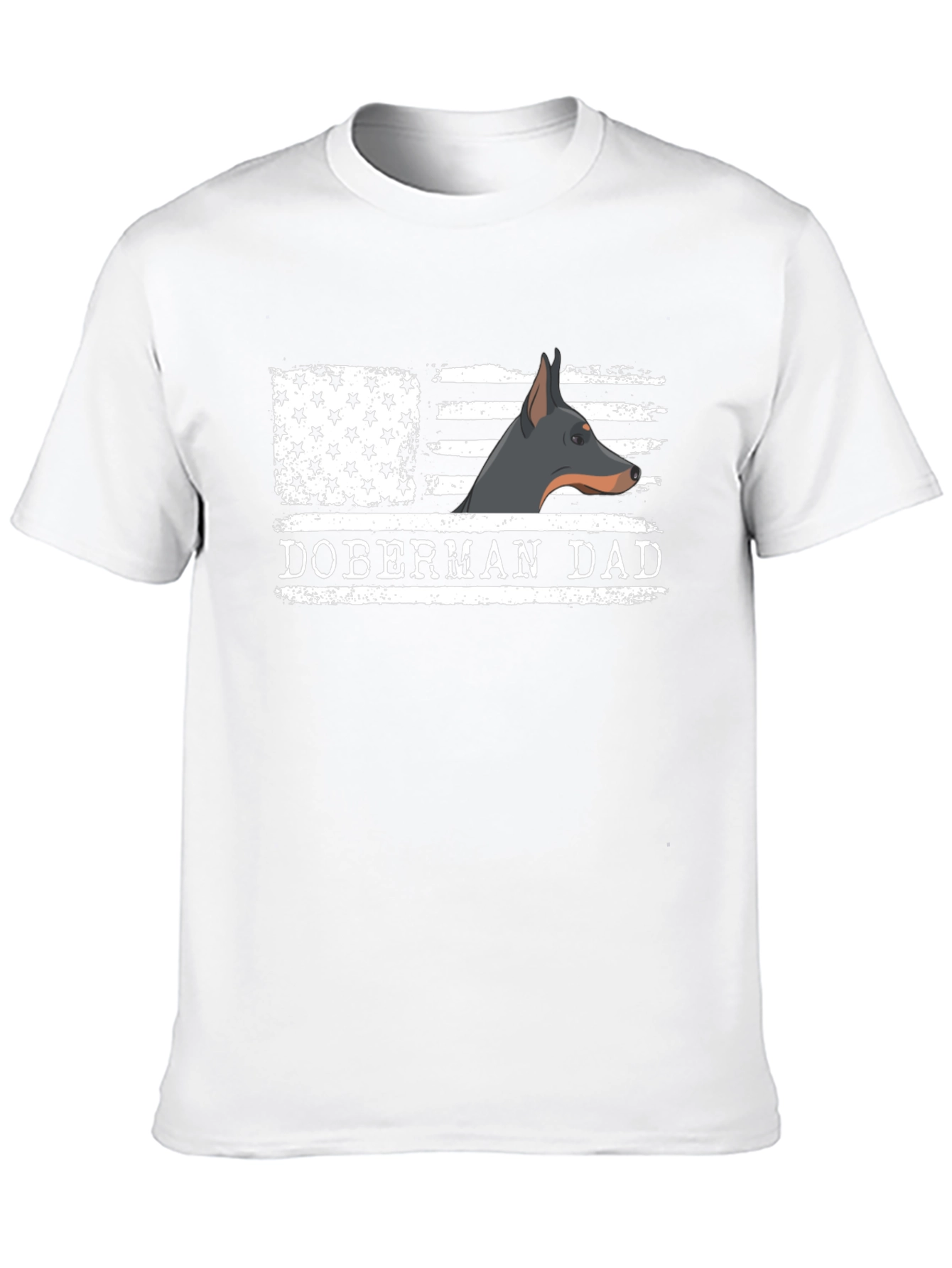 Doberman Dad T-Shirt - American Flag Dog Lover Tee