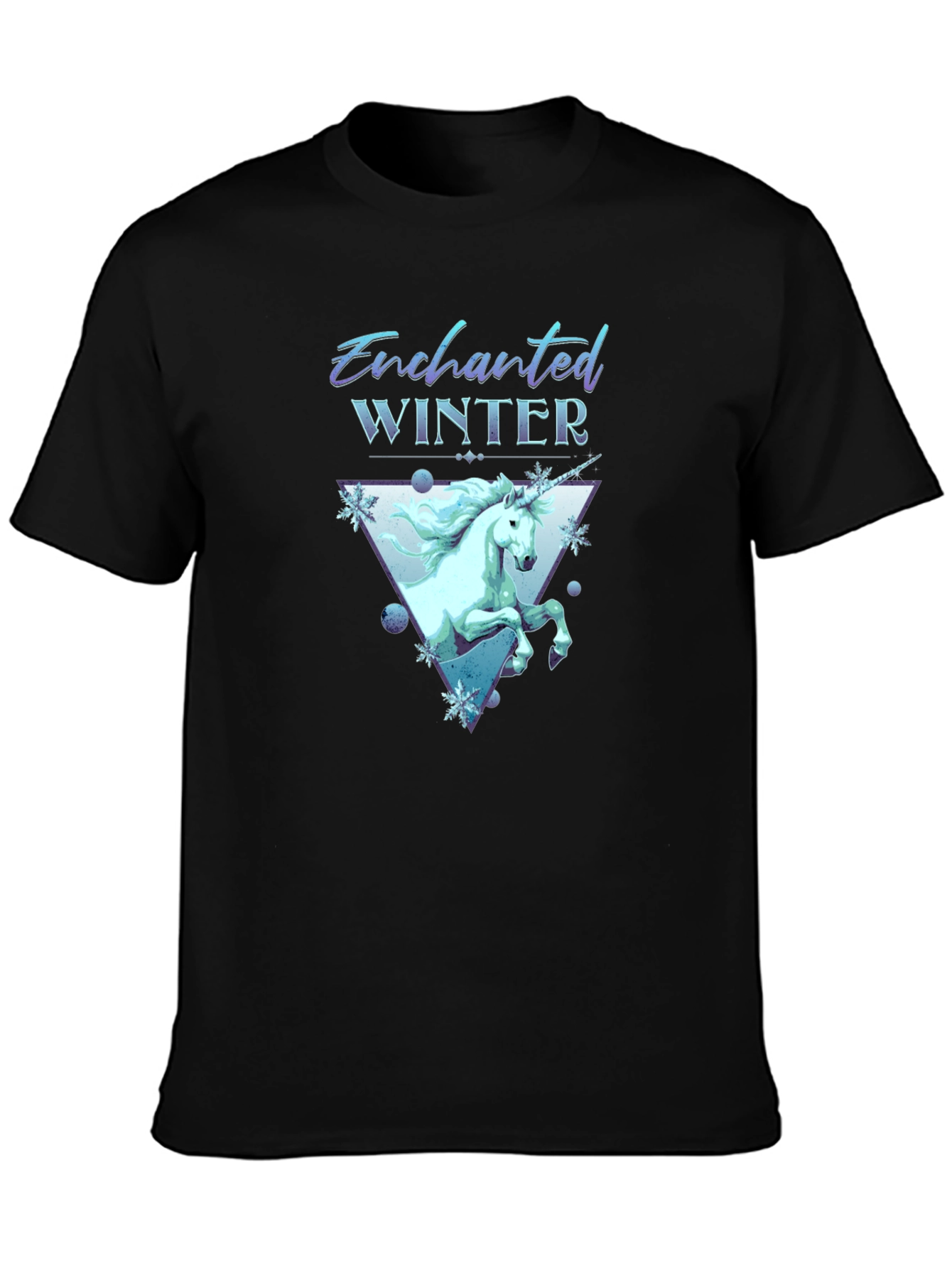 Enchanted Winter Unicorn Graphic T-Shirt