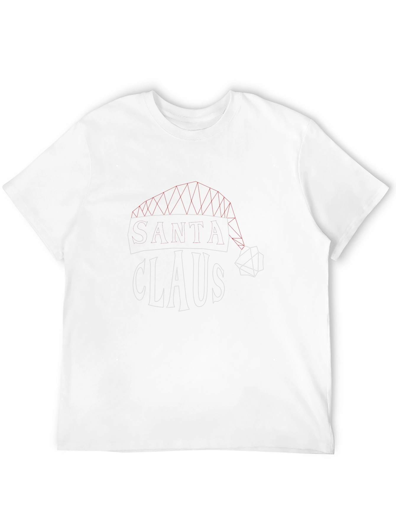 Geometric Santa Claus Graphic Tee