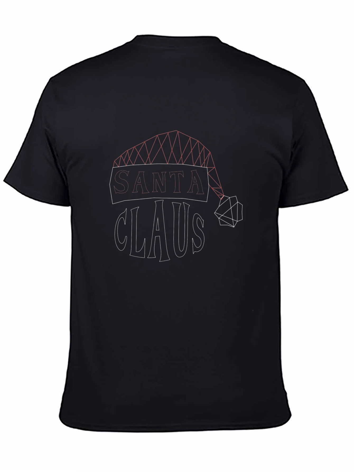 Geometric Santa Claus Graphic Tee