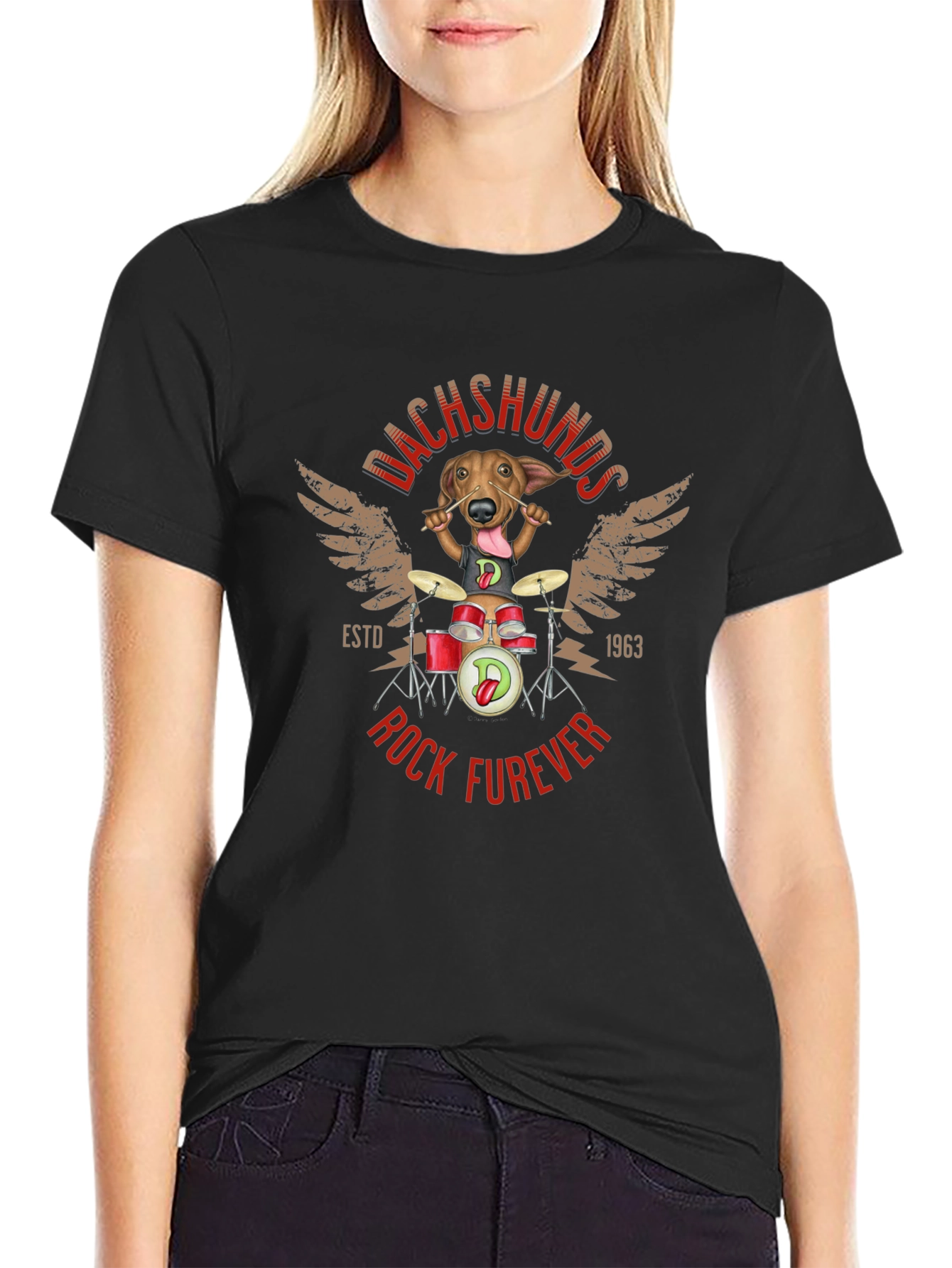 Dachshunds Rock Furever T-Shirt