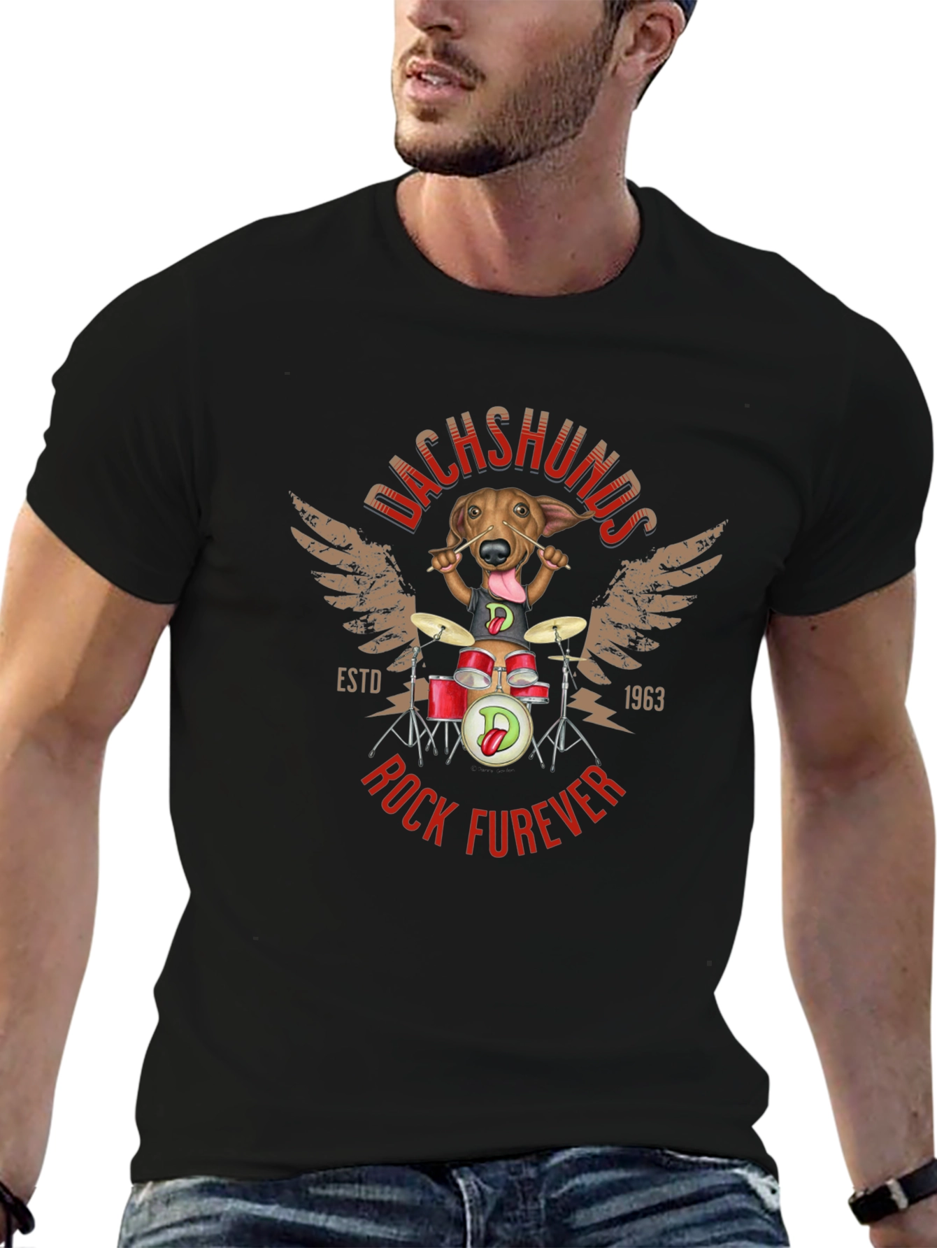 Dachshunds Rock Furever T-Shirt