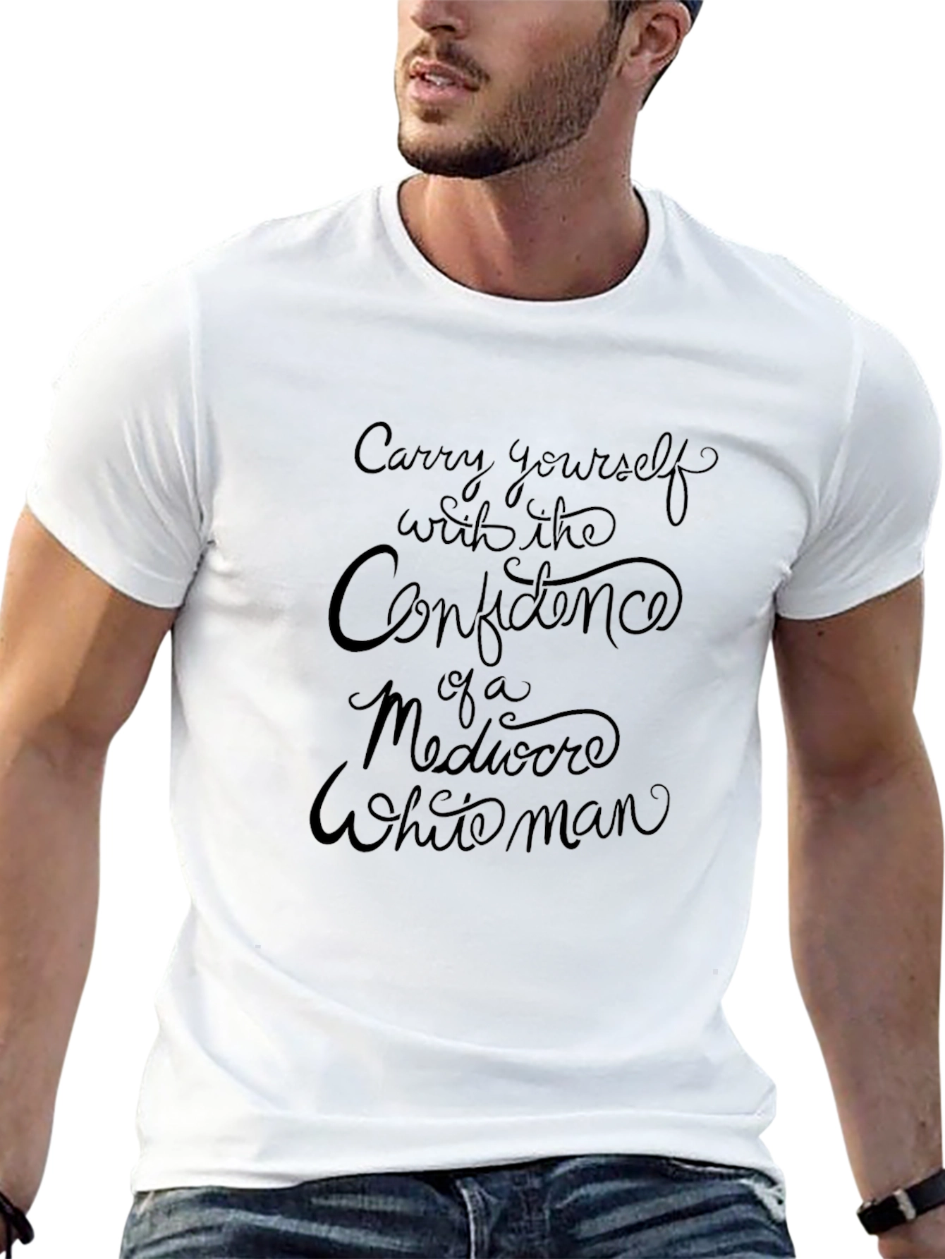 Confidence Slogan Black T-Shirt