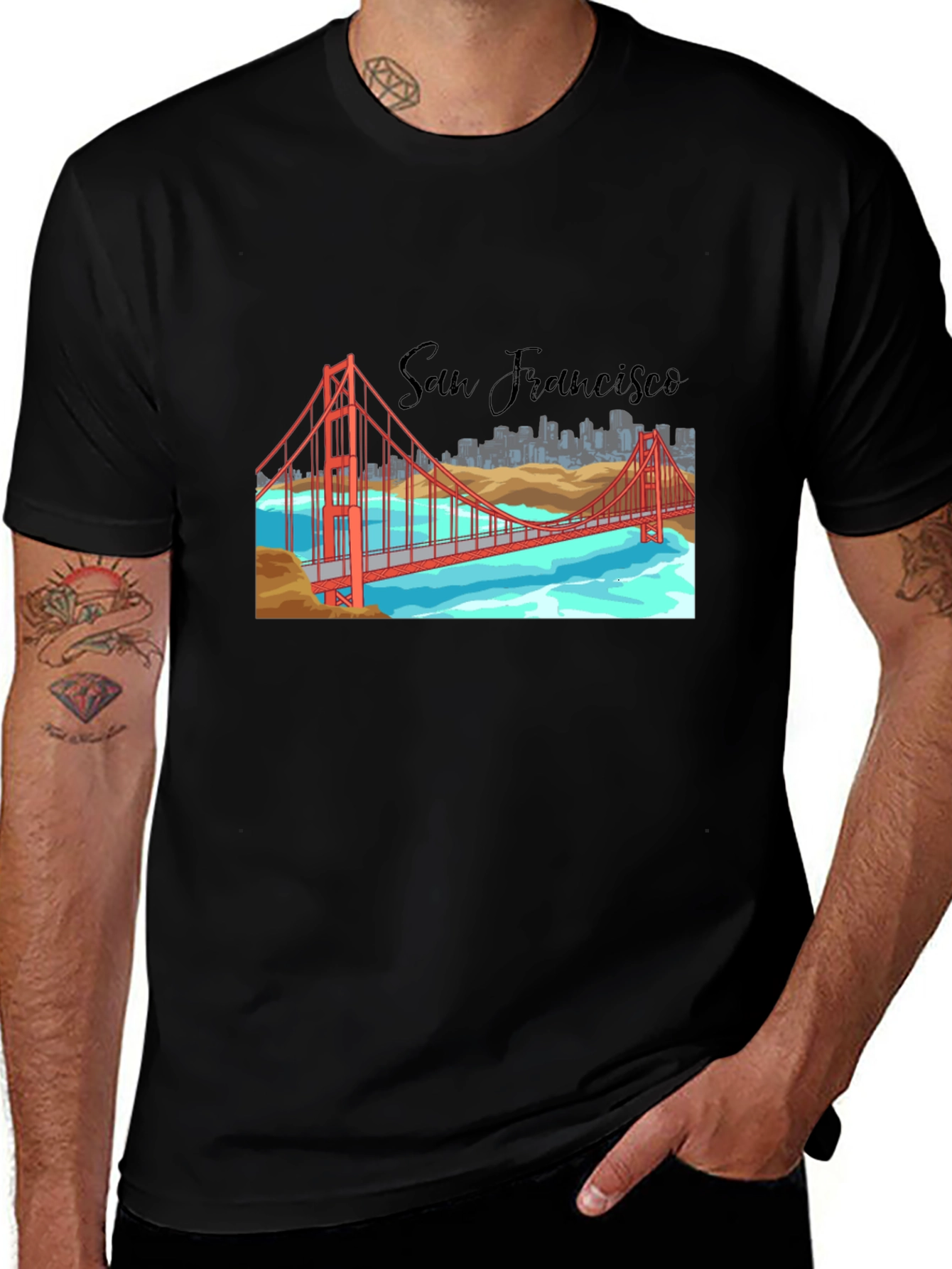 San Francisco Bridge Graphic T-Shirt