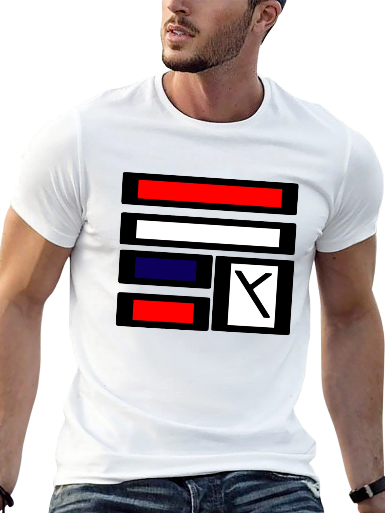 Abstract Block Graphic Tee