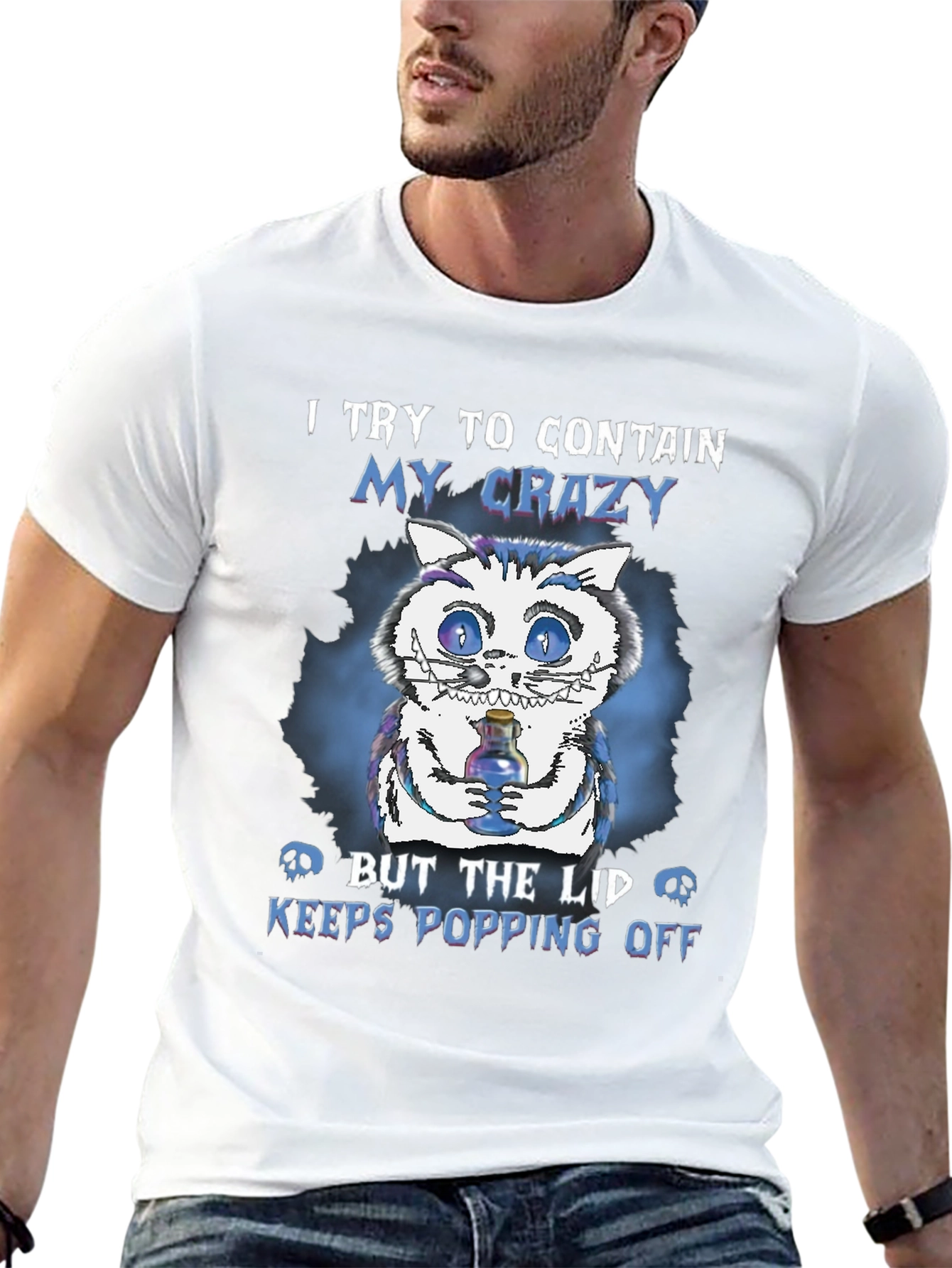 Crazy Cat T-Shirt: Lid Keeps Popping Off