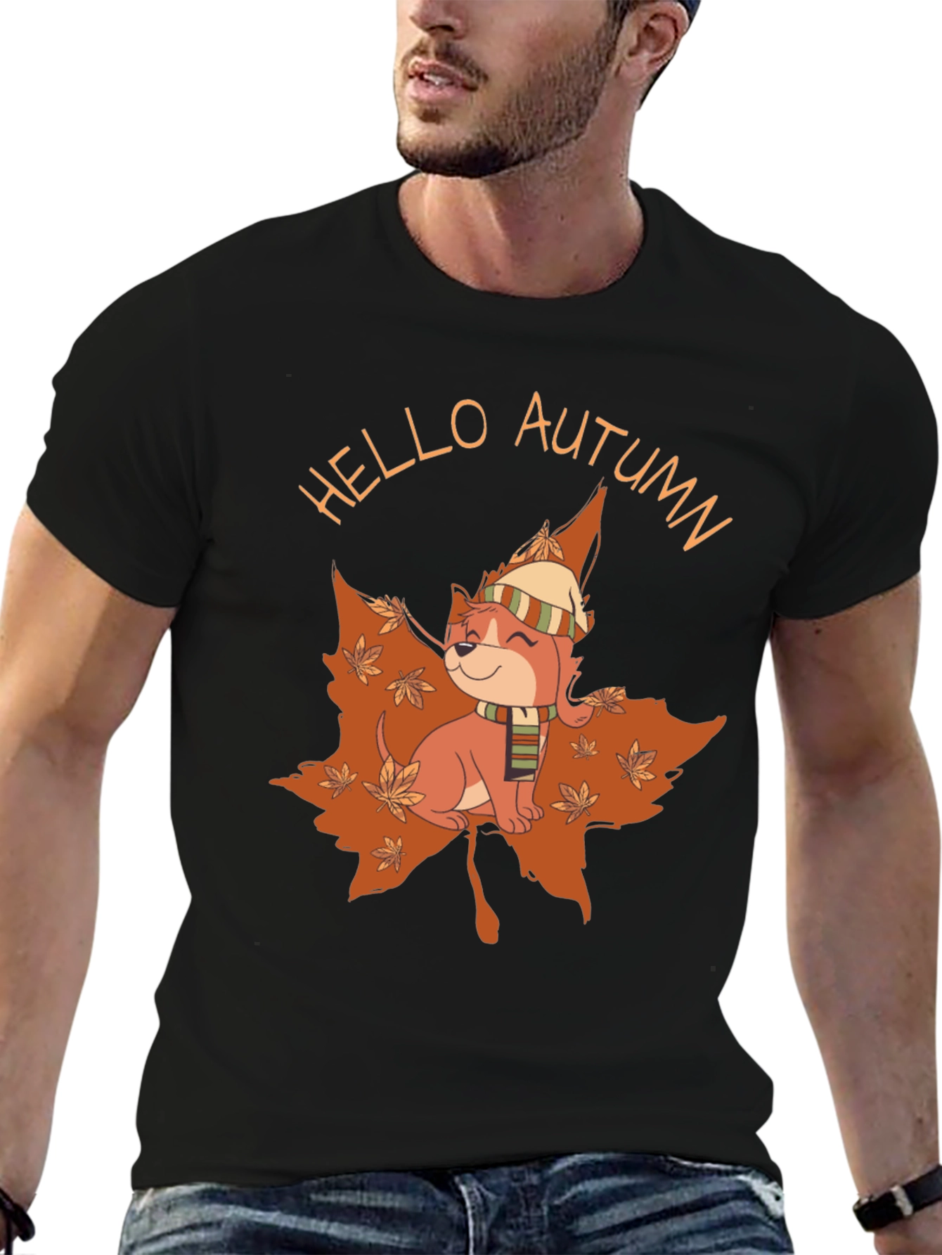Autumn Pup T-Shirt - Hello Autumn Design