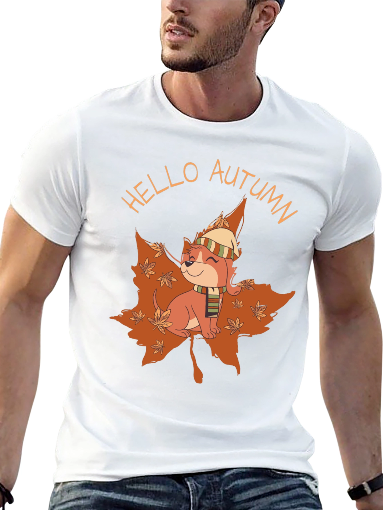 Autumn Pup T-Shirt - Hello Autumn Design