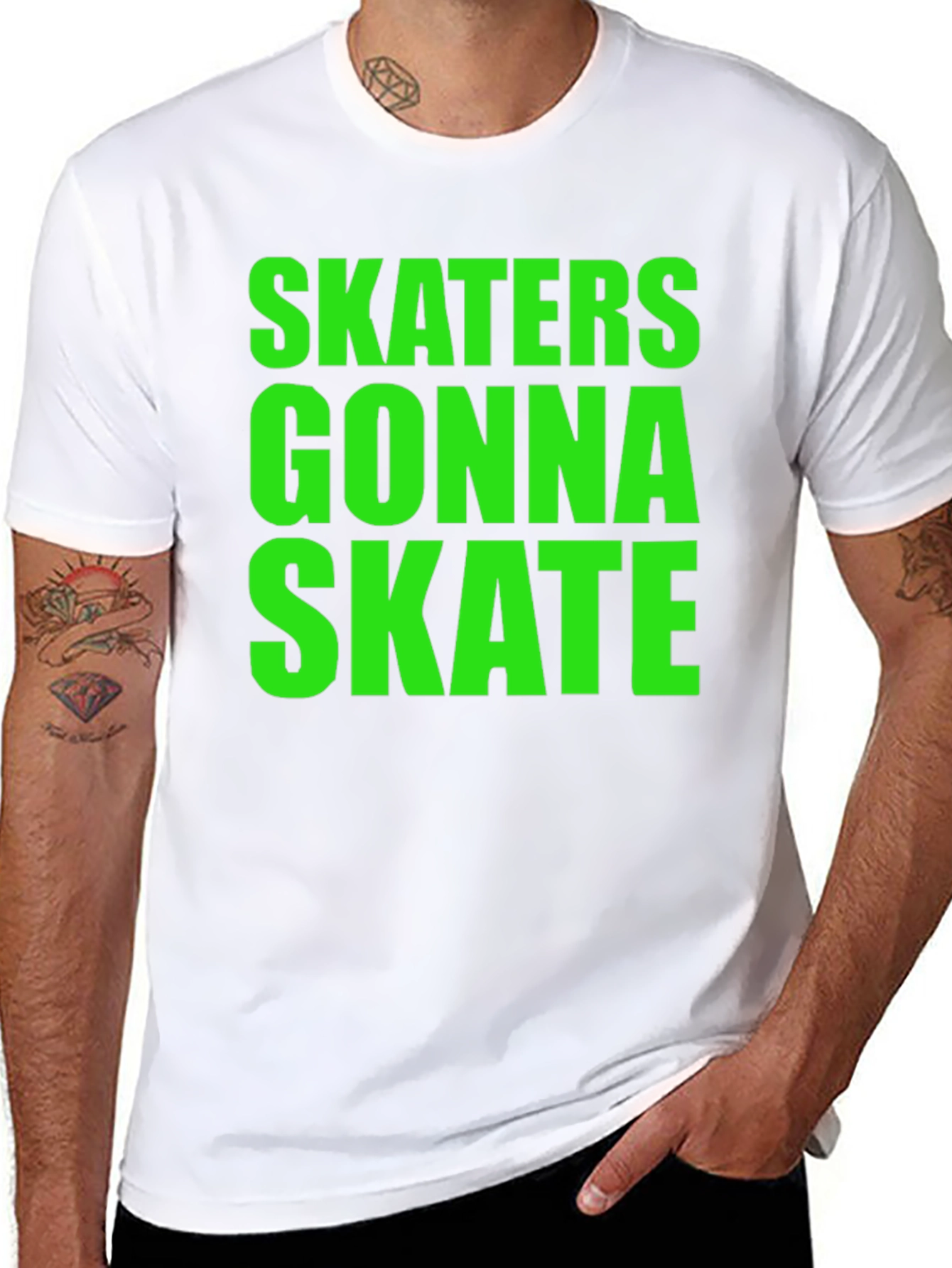 Skaters Gonna Skate Graphic Tee - Black