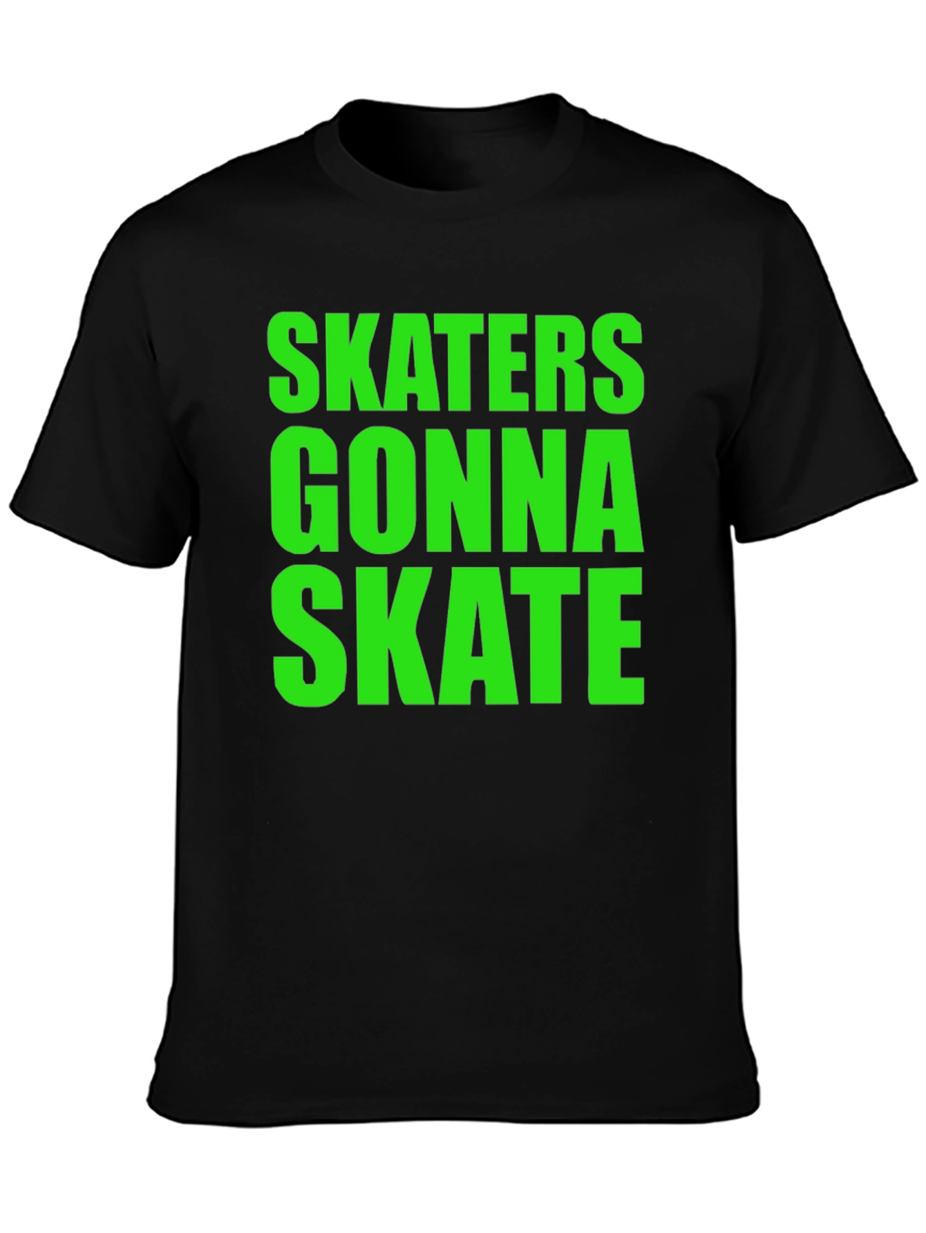 Skaters Gonna Skate Graphic Tee - Black