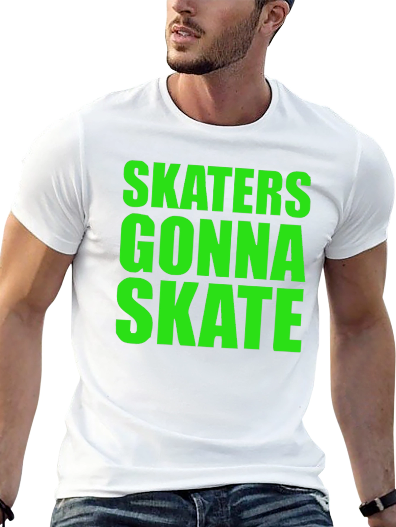 Skaters Gonna Skate Graphic Tee - Black
