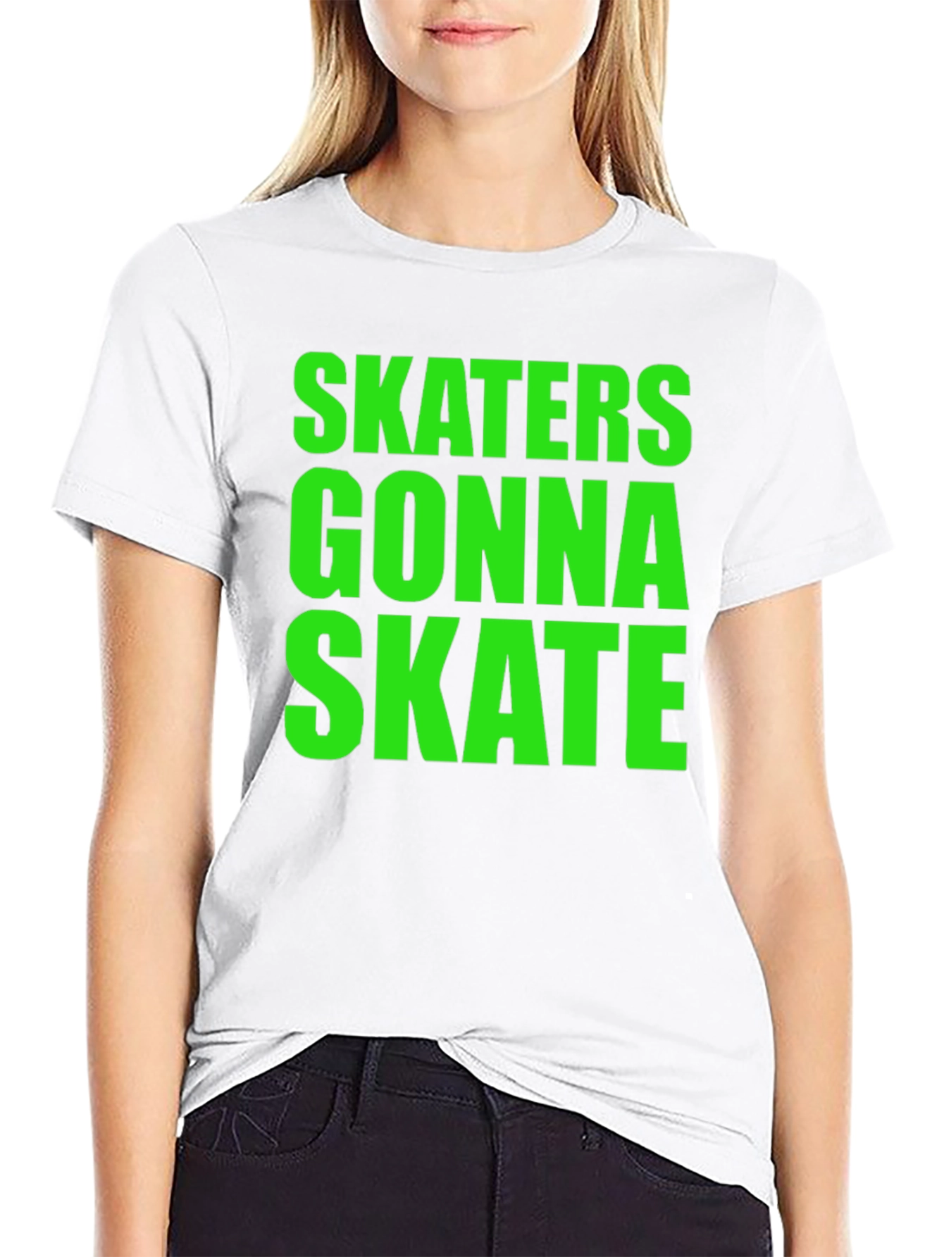 Skaters Gonna Skate Graphic Tee - Black