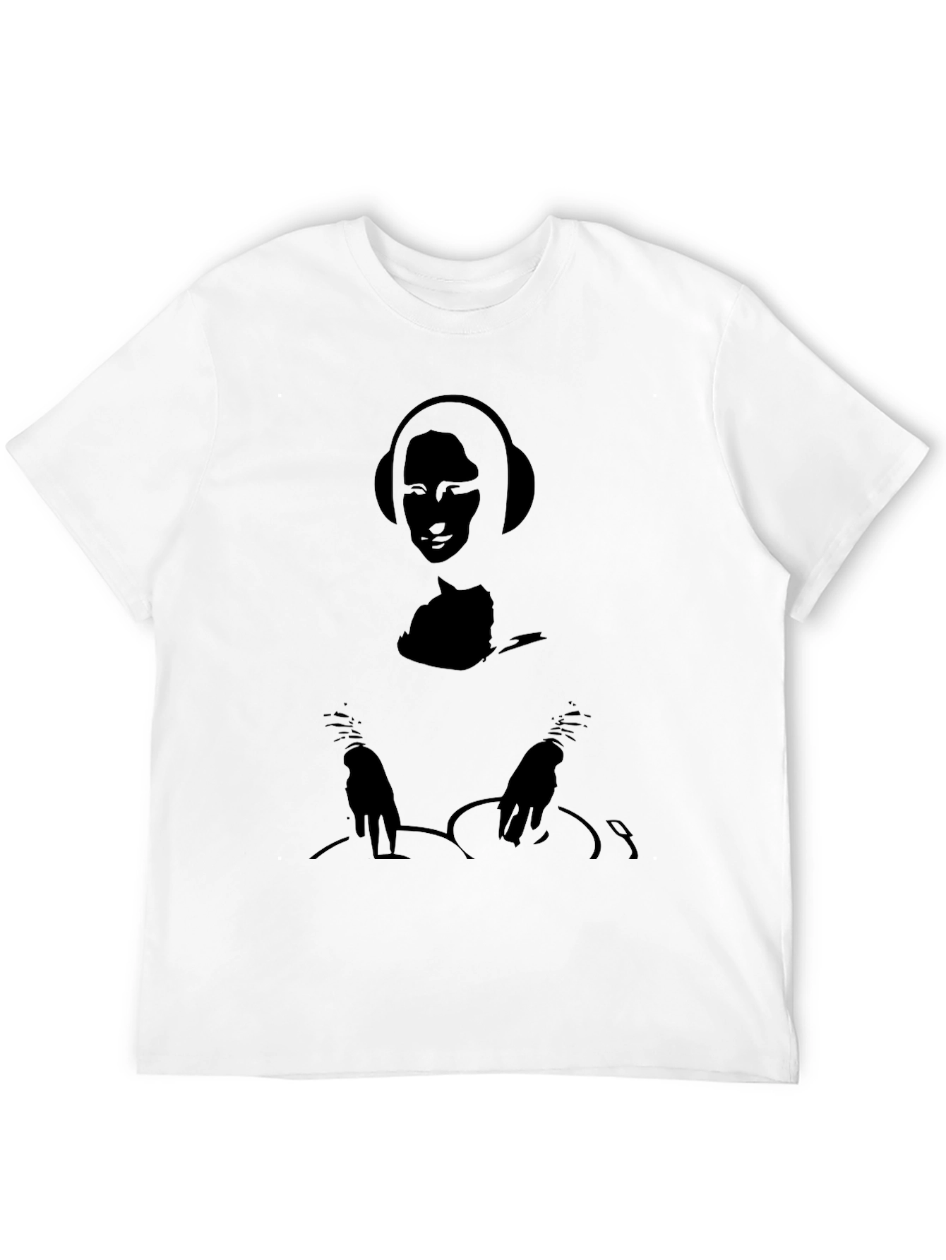 DJ Mona Lisa Black Graphic Tee