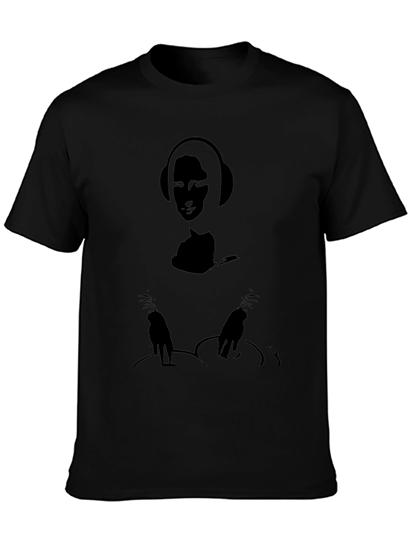 DJ Mona Lisa Black Graphic Tee