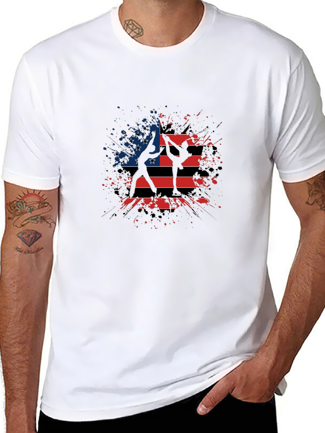 American Flag Gymnastics T-Shirt