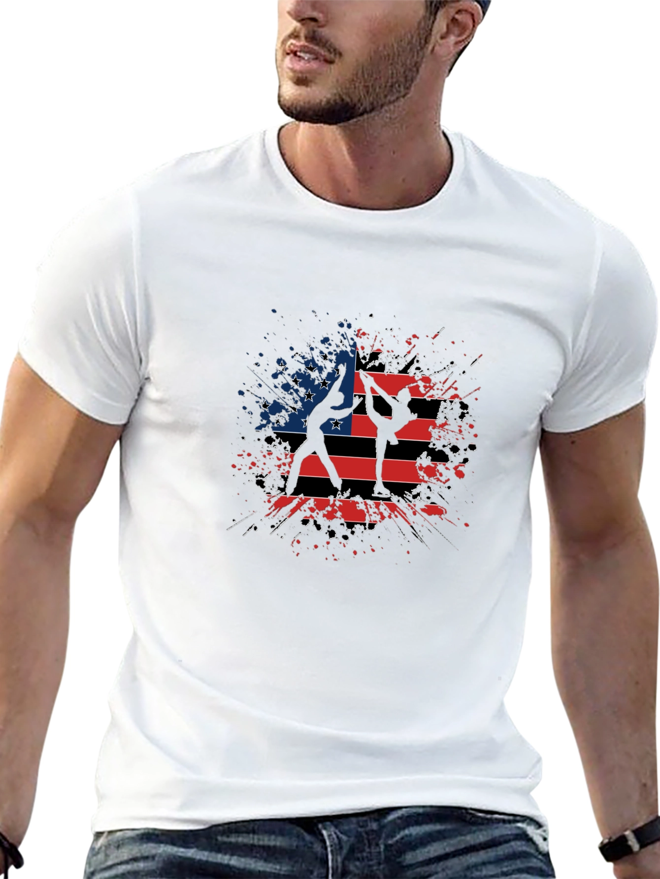 American Flag Gymnastics T-Shirt