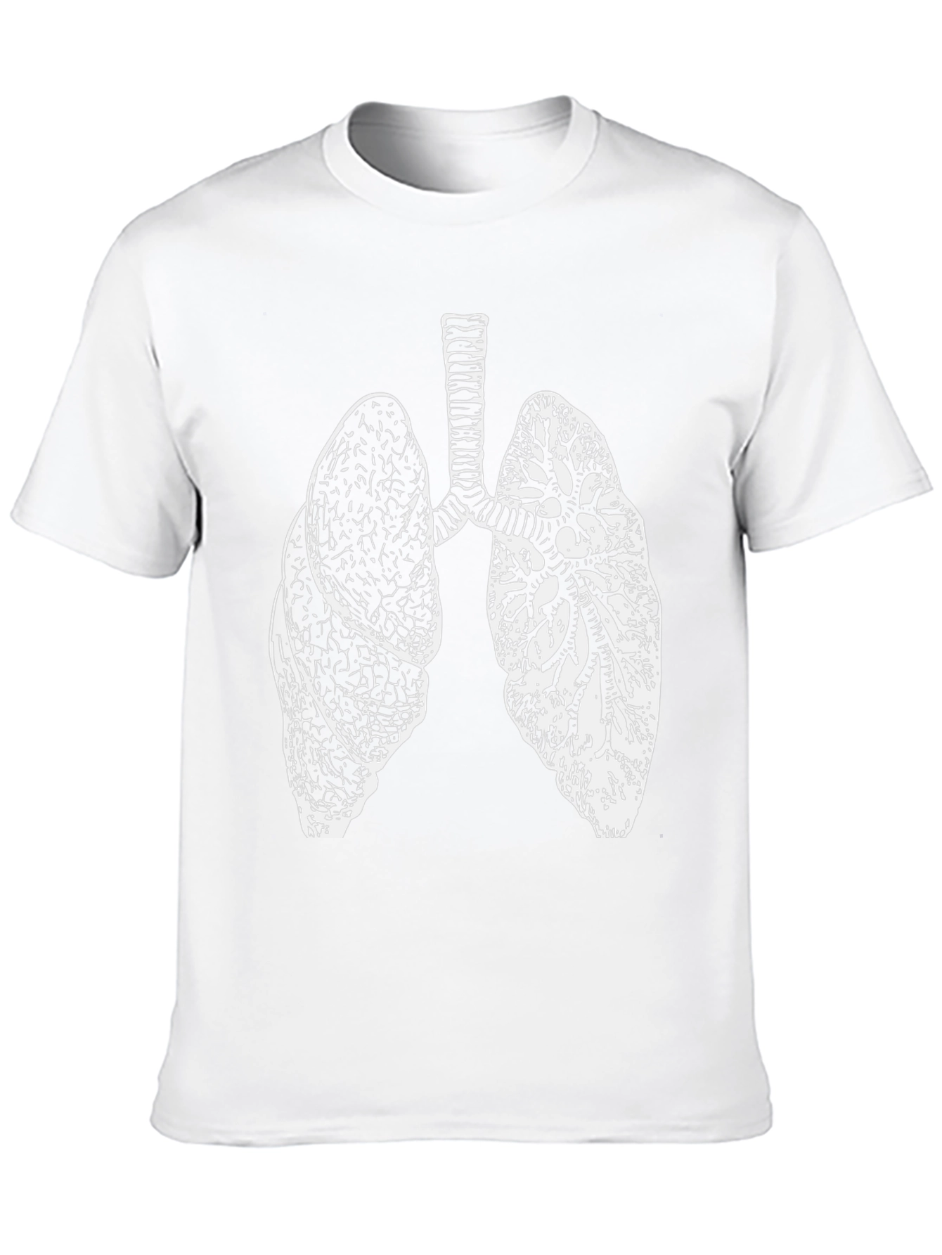 Anatomical Lungs Graphic T-Shirt - Black Cotton Tee