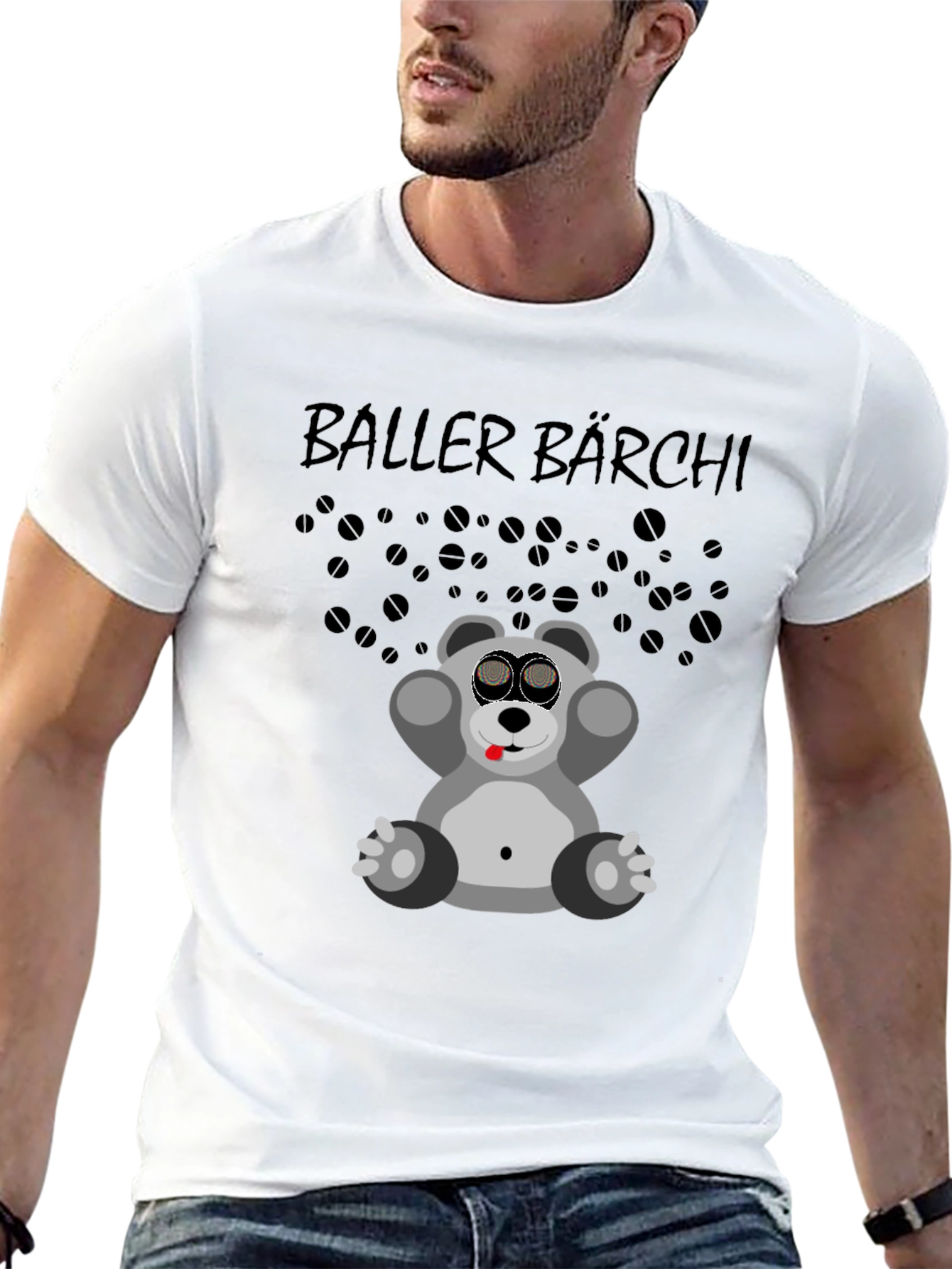 Baller Bärchi Graphic Tee - Black Unisex T-Shirt