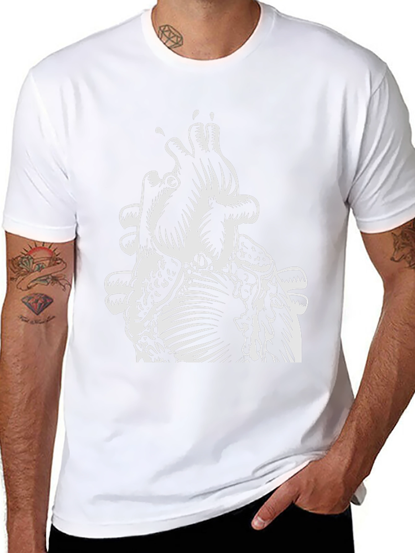 Anatomical Heart Graphic Tee - Mens Black T-Shirt