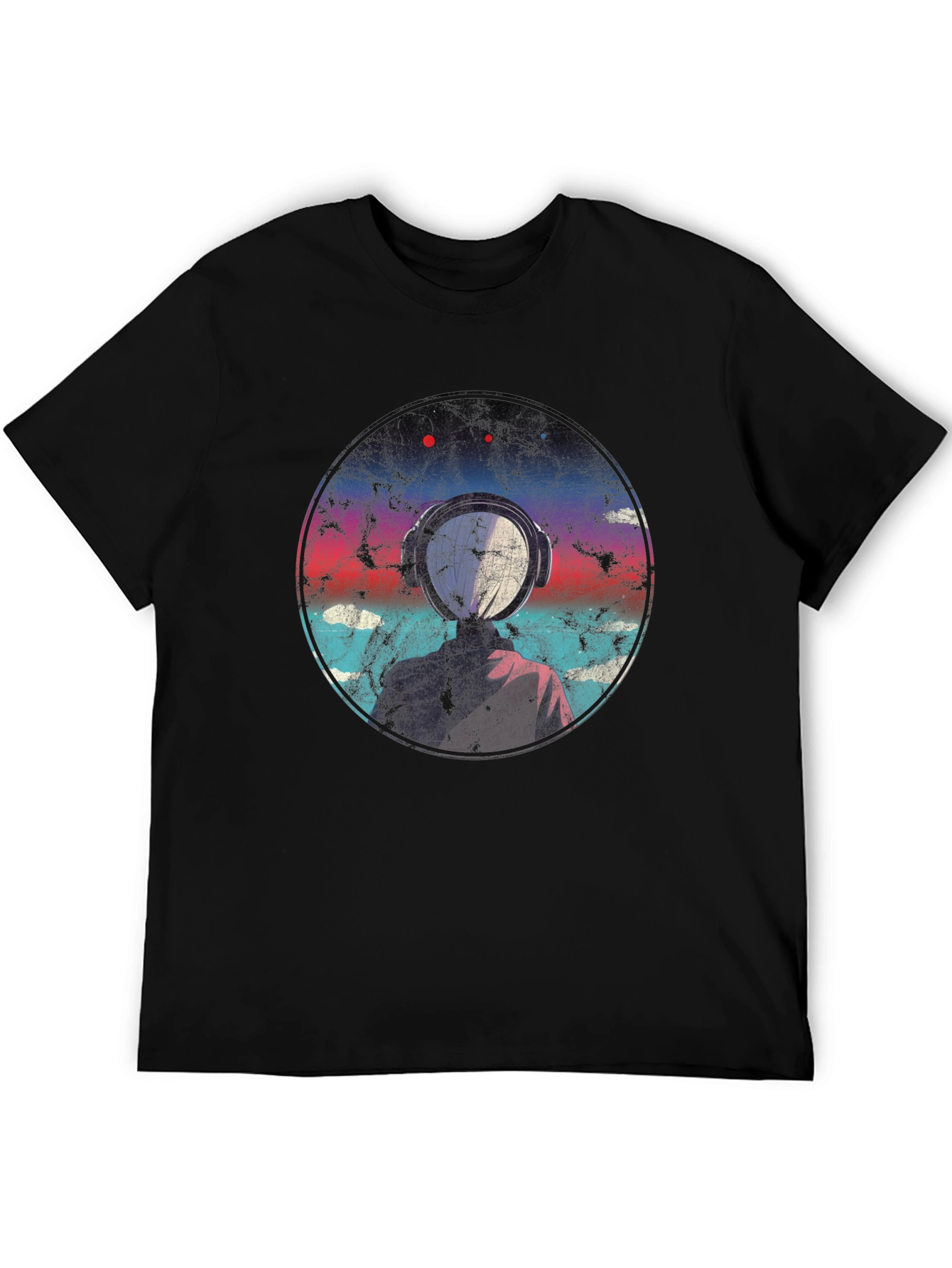 Abstract Headphone Graphic T-Shirt